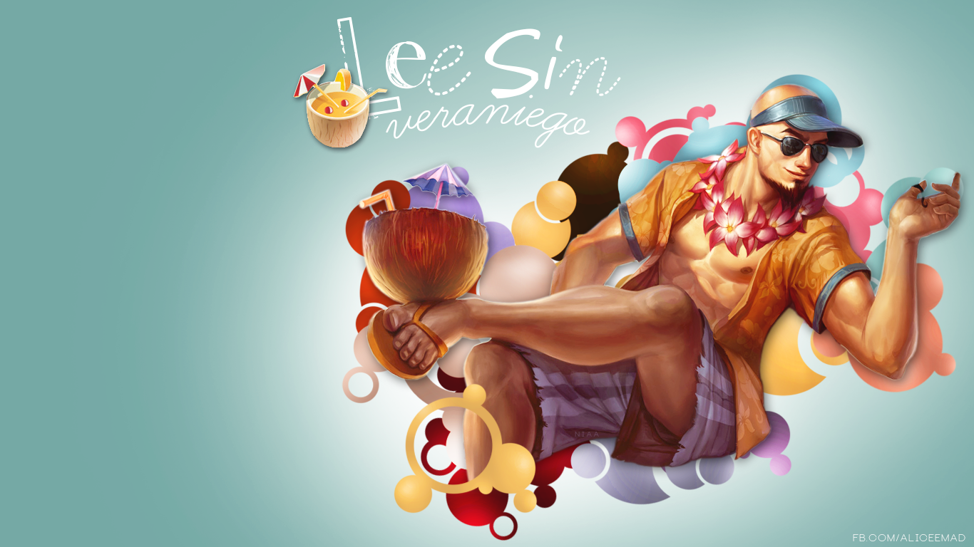 Lee Sin from League of Legends on vacation HD Wallpaper