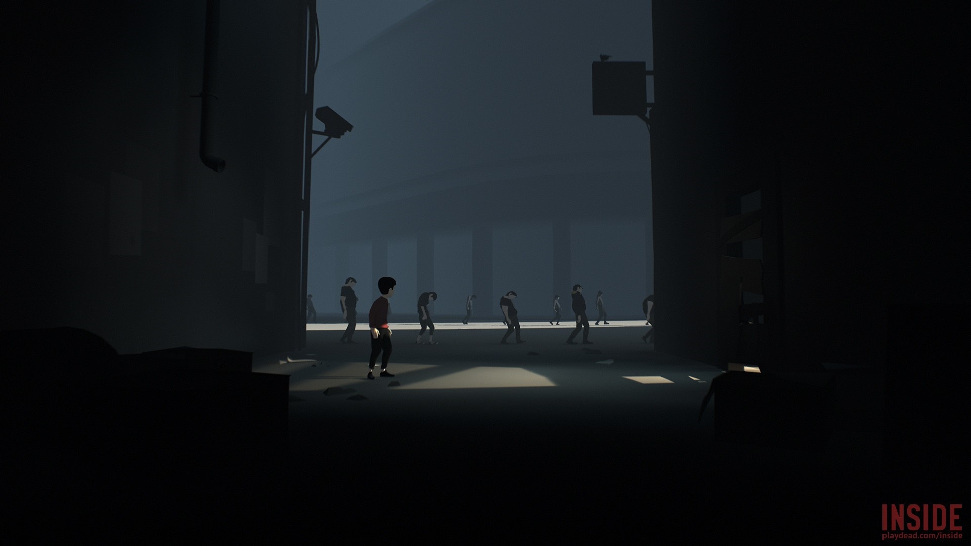 Inside video game screenshot with boy and zombies HD Wallpaper