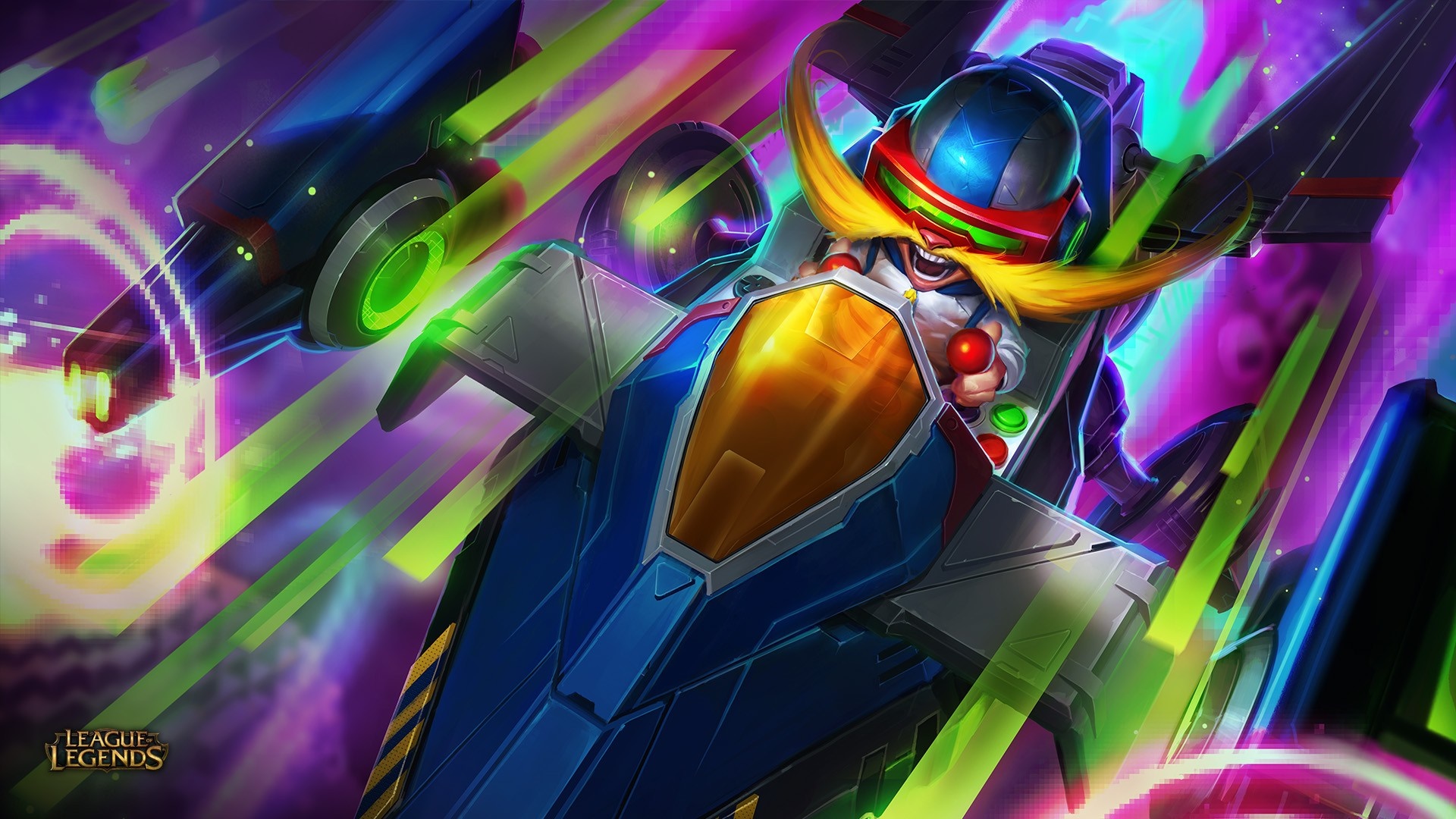 Corki from League of Legends in a spaceship HD Wallpaper