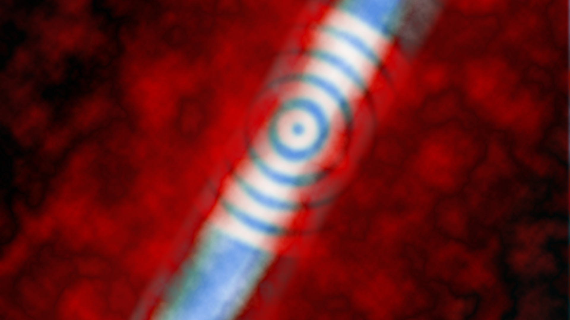 Blurred red and blue concentric circles HD Wallpaper