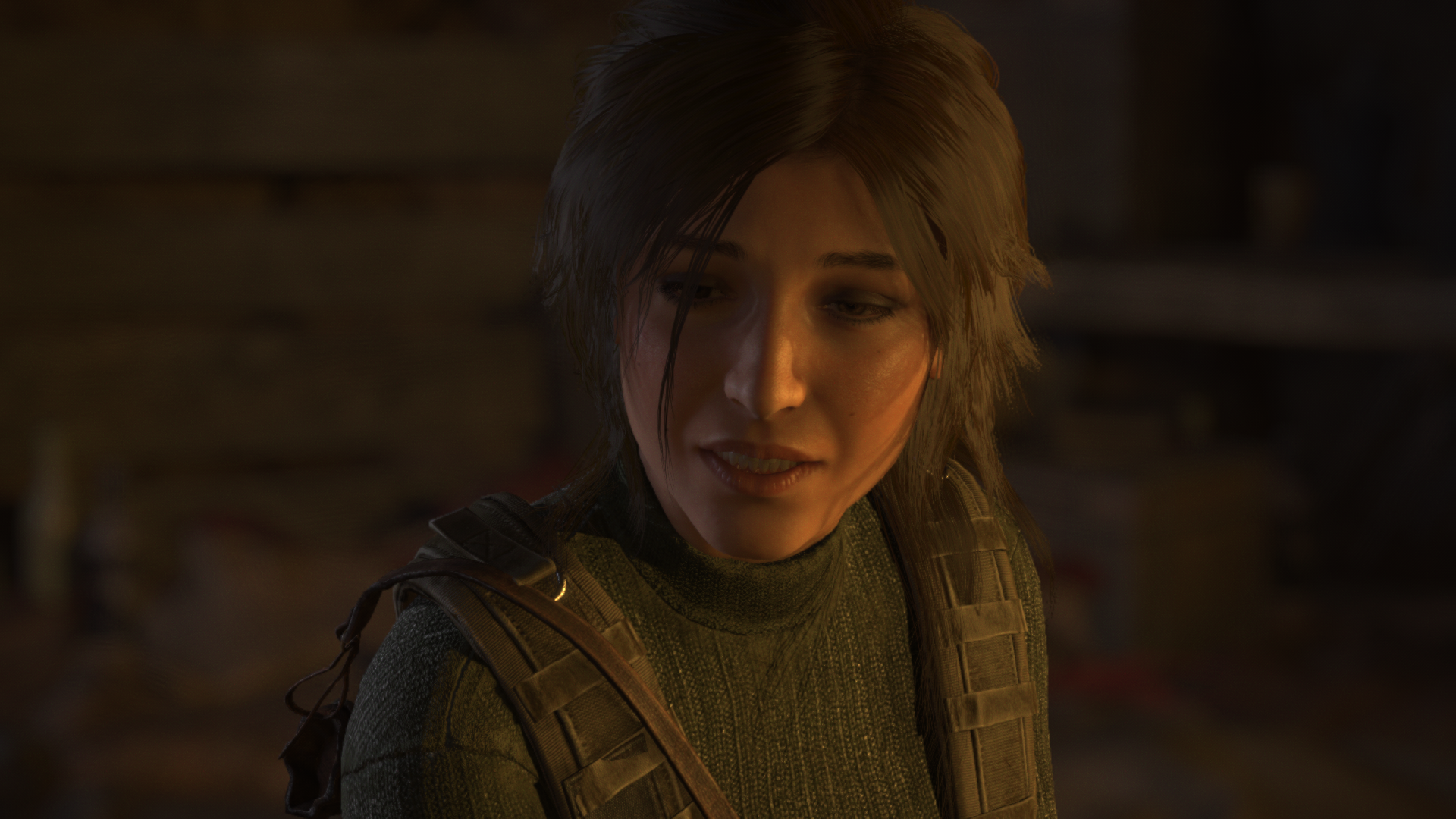 Lara Croft from Tomb Raider in darkness HD Wallpaper