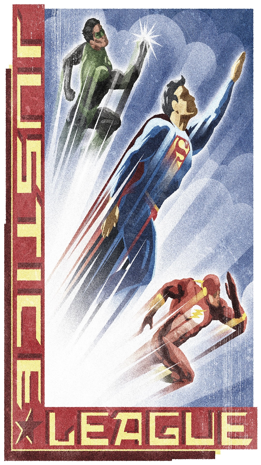 Justice League Poster with Superman, Flash, and Green Lantern HD Wallpaper