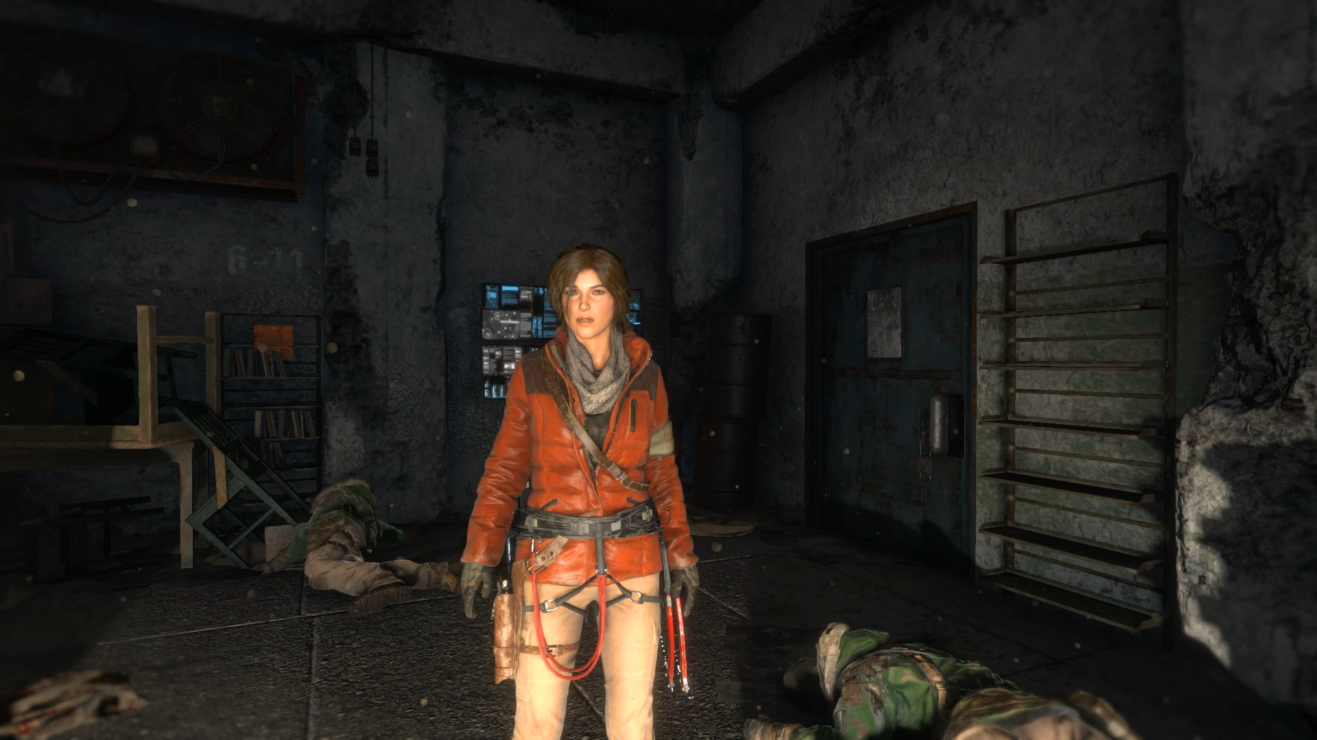 Lara Croft from Rise of the Tomb Raider in a bunker HD Wallpaper