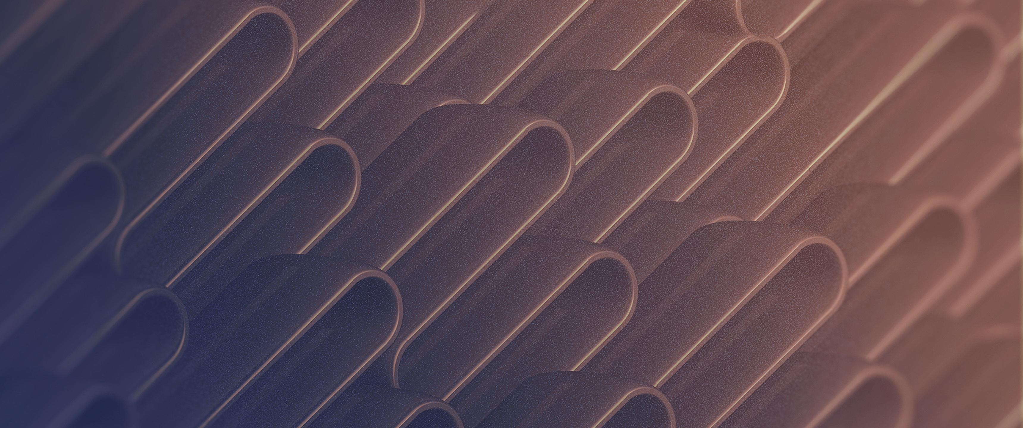 Abstract pattern of curved metallic tubes HD Wallpaper