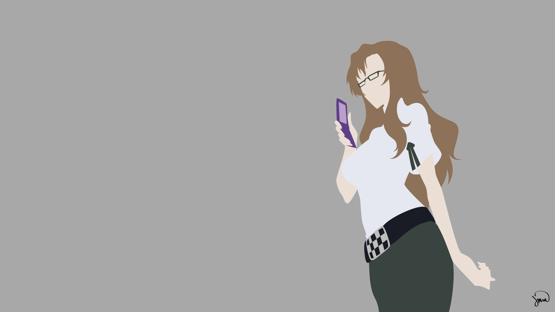 Kiryuu Moeka from Steins;Gate holding a phone HD Wallpaper