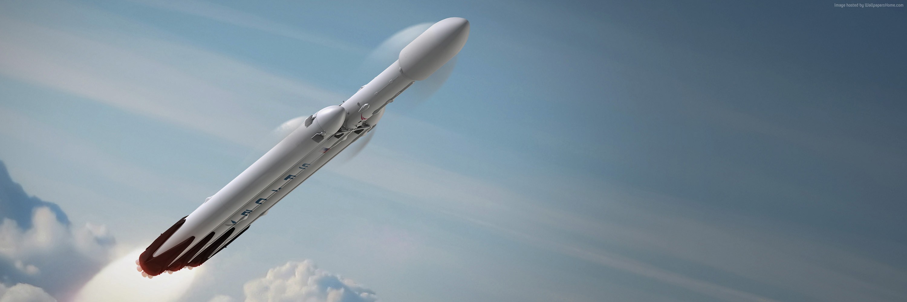 SpaceX Falcon Heavy Rocket Launch HD Wallpaper