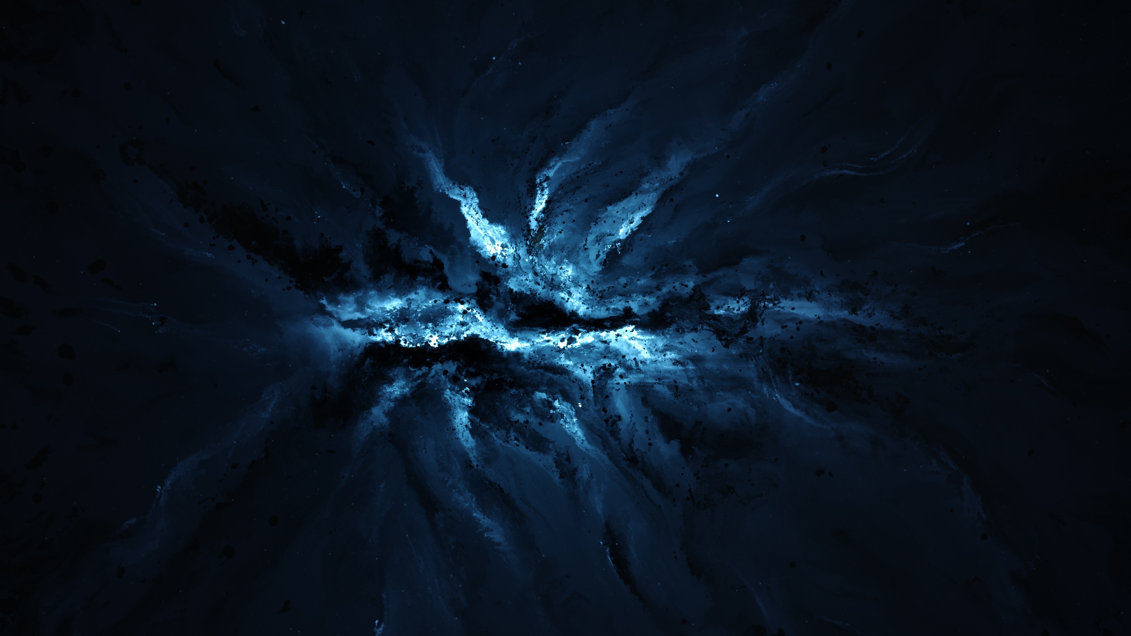 Blue nebula in outer space HD Wallpaper