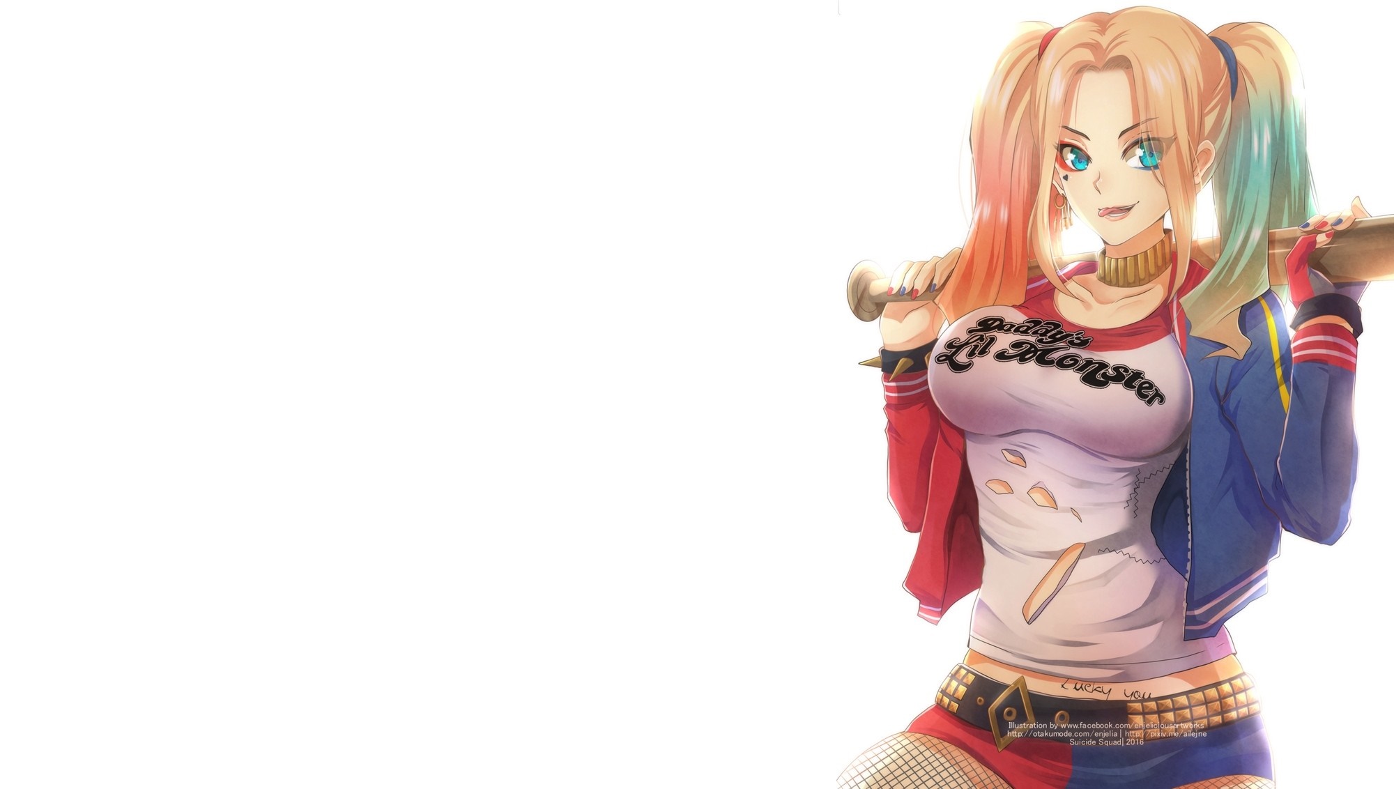 Harley Quinn from Suicide Squad holding a baseball bat HD Wallpaper