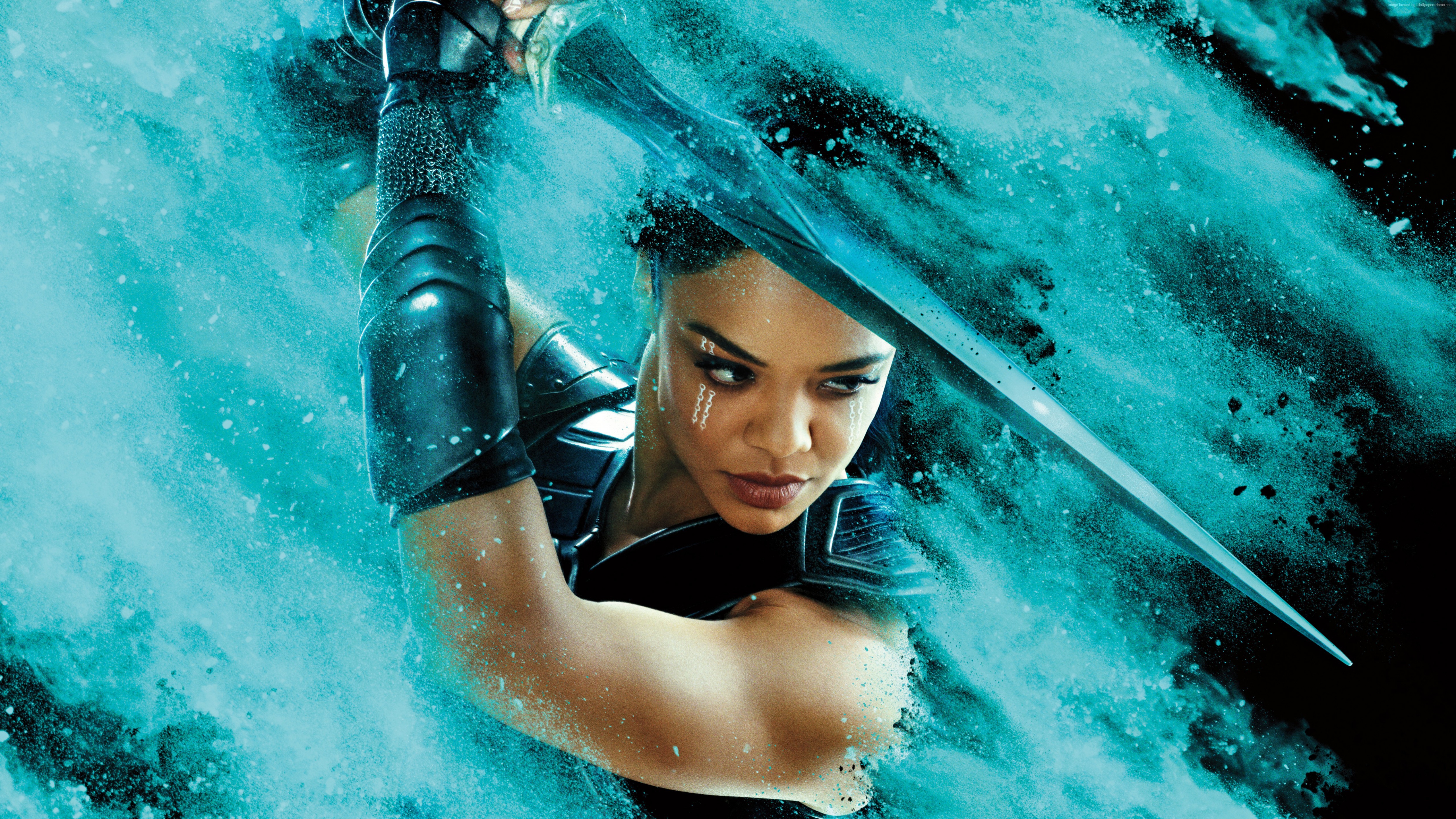 4K poster of Tessa Thompson as Valkyrie from Thor: Ragnarok HD Wallpaper