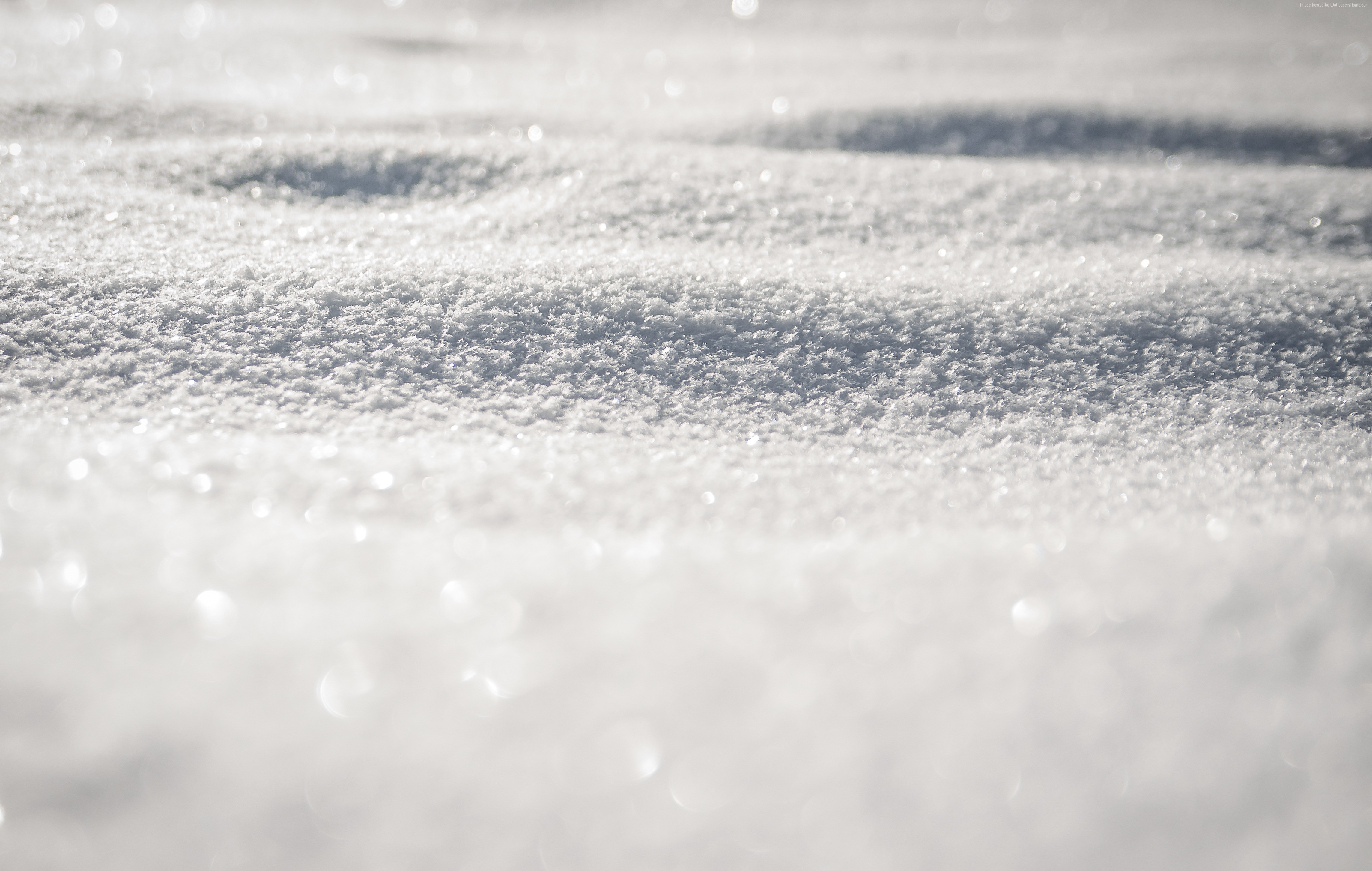 Close-up of snow with sunlight HD Wallpaper