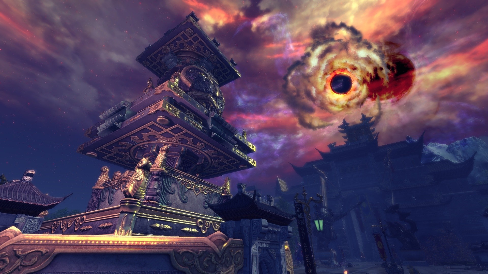 Blade & Soul MMORPG screenshot with cosmic anomaly HD Wallpaper
