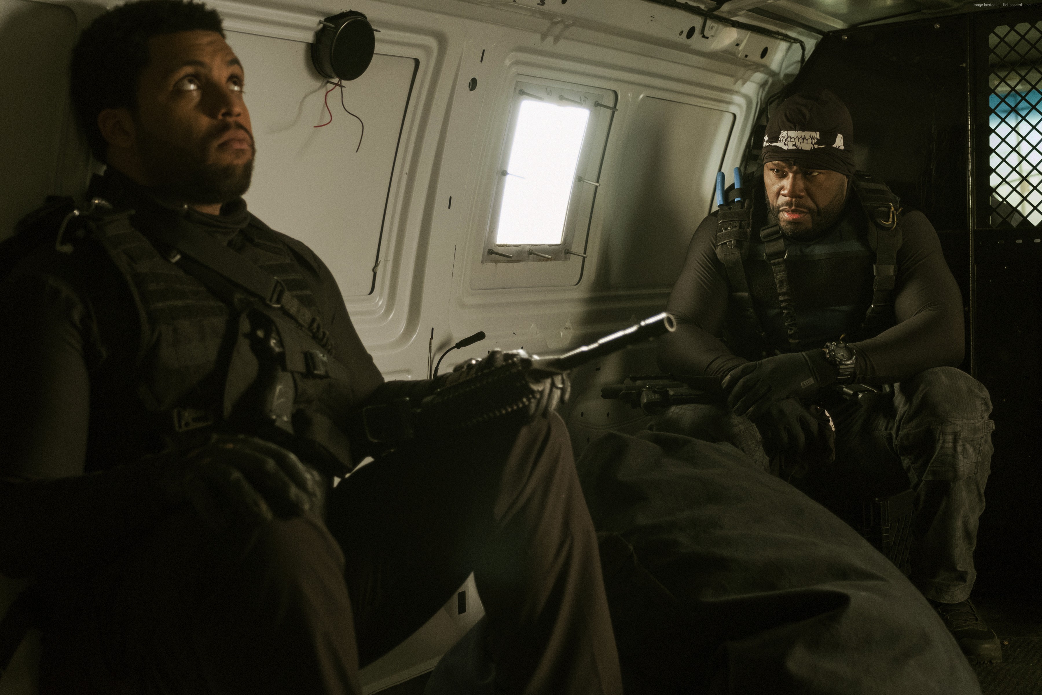 O'Shea Jackson Jr. and 50 Cent in Den of Thieves 4K HD Wallpaper