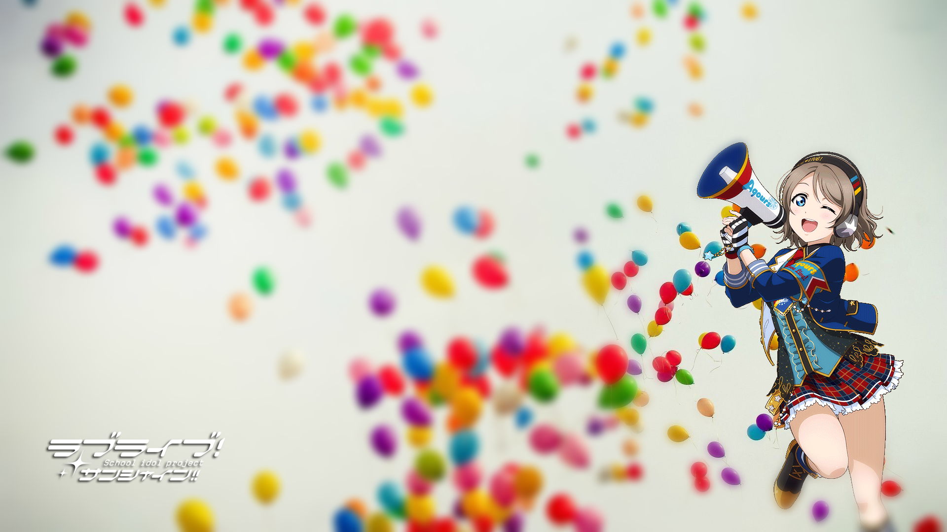 You Watanabe from Love Live! Sunshine!! with balloons HD Wallpaper