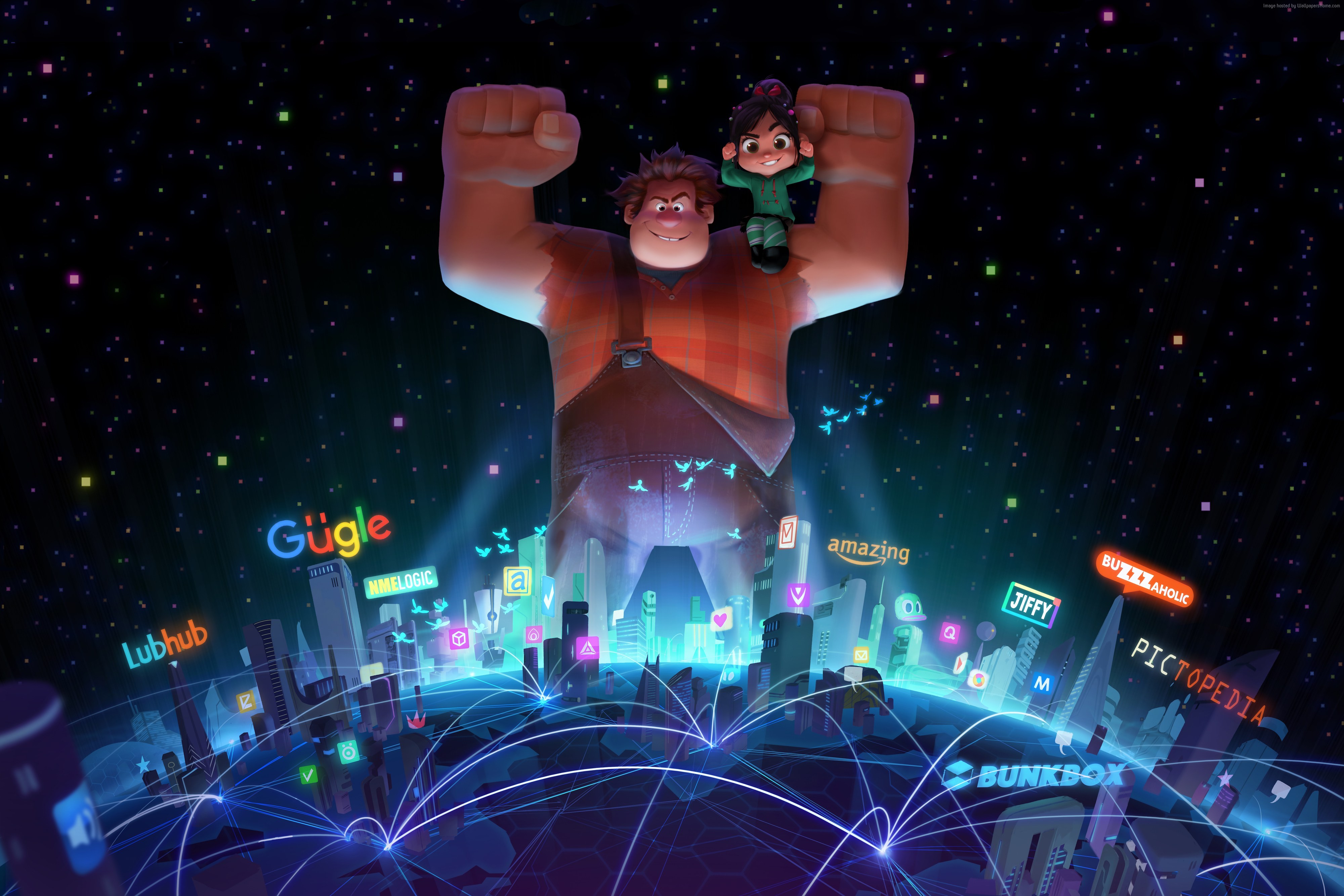 Ralph and Vanellope from Ralph Breaks the Internet HD Wallpaper