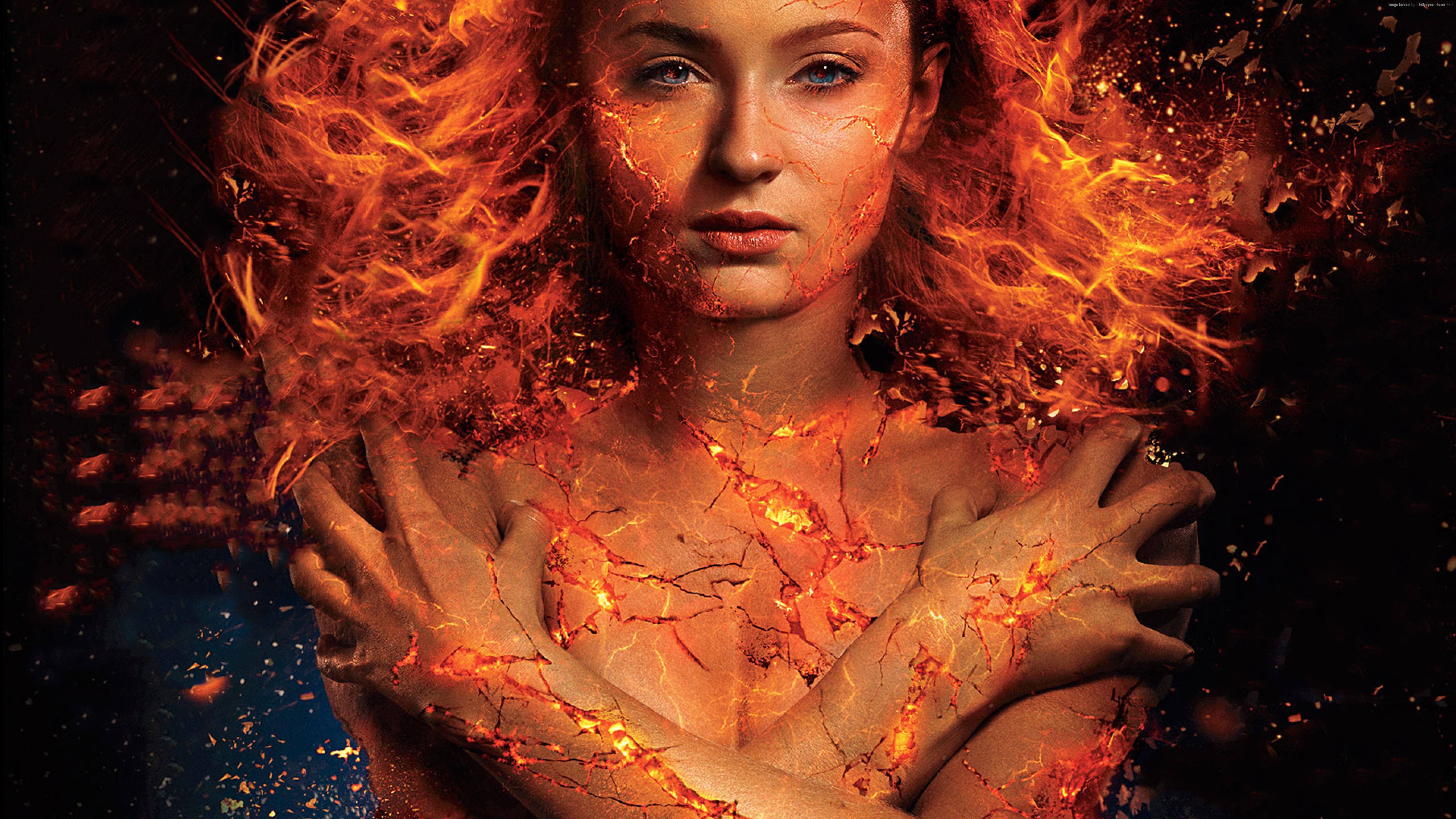 Jean Grey from X-Men: Dark Phoenix 4K HD Wallpaper