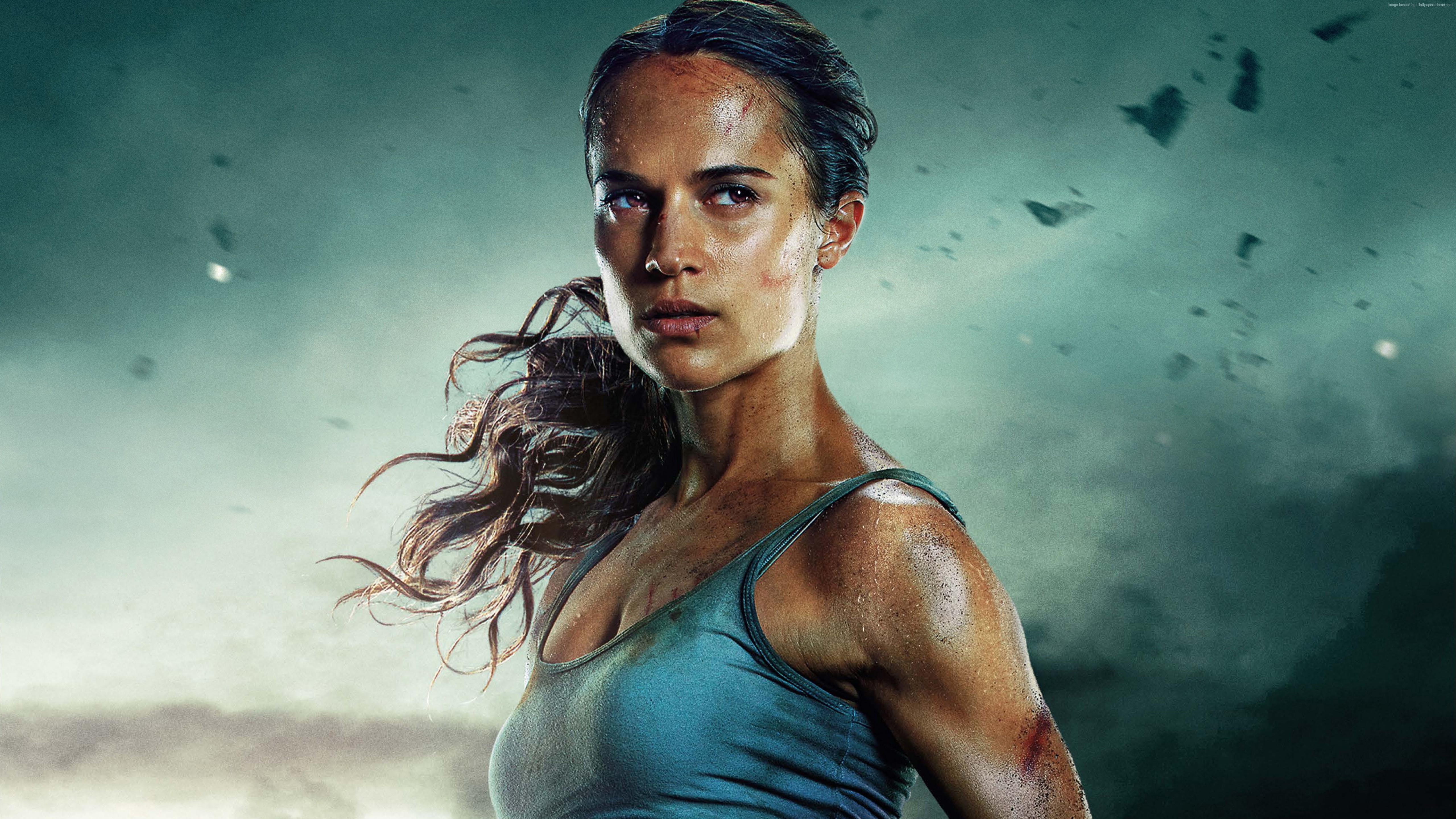 Lara Croft from Tomb Raider starring Alicia Vikander HD Wallpaper