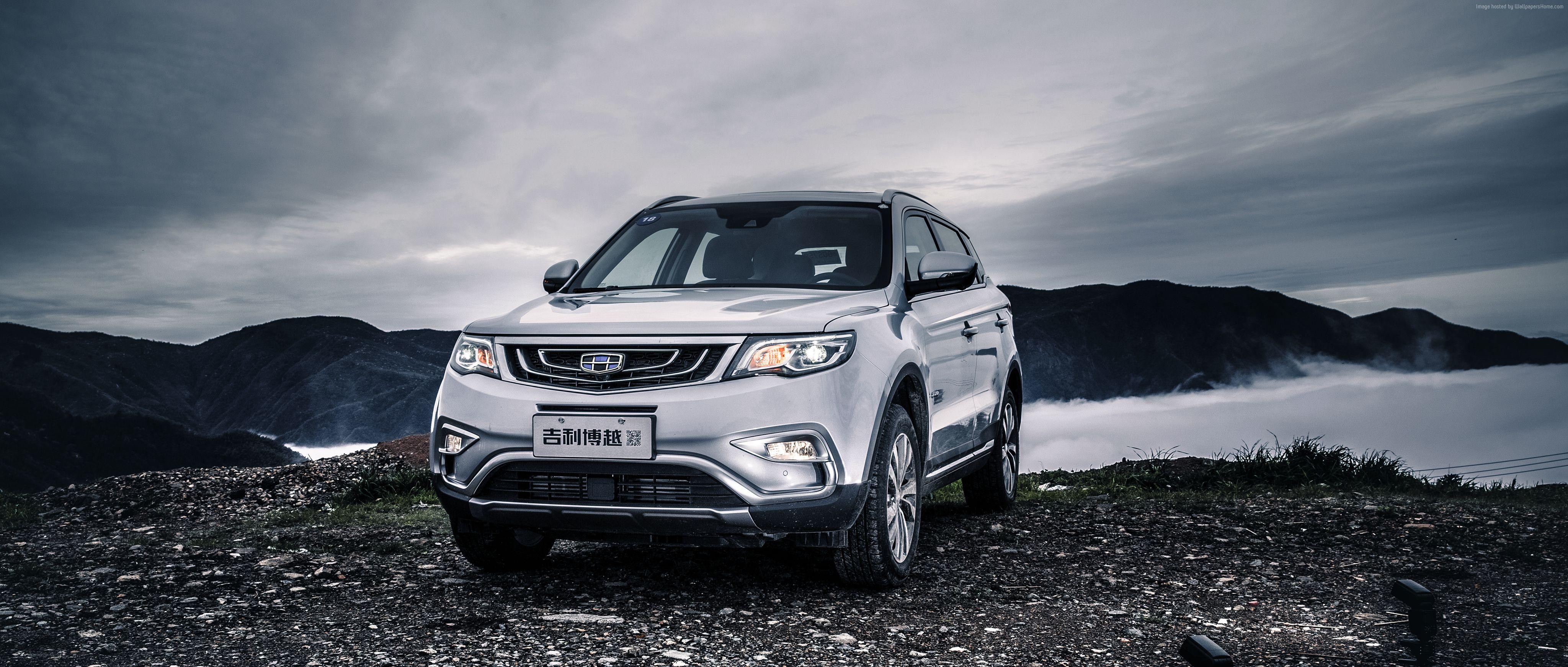 Geely Boyue 4K 2018 SUV on Mountain Road HD Wallpaper