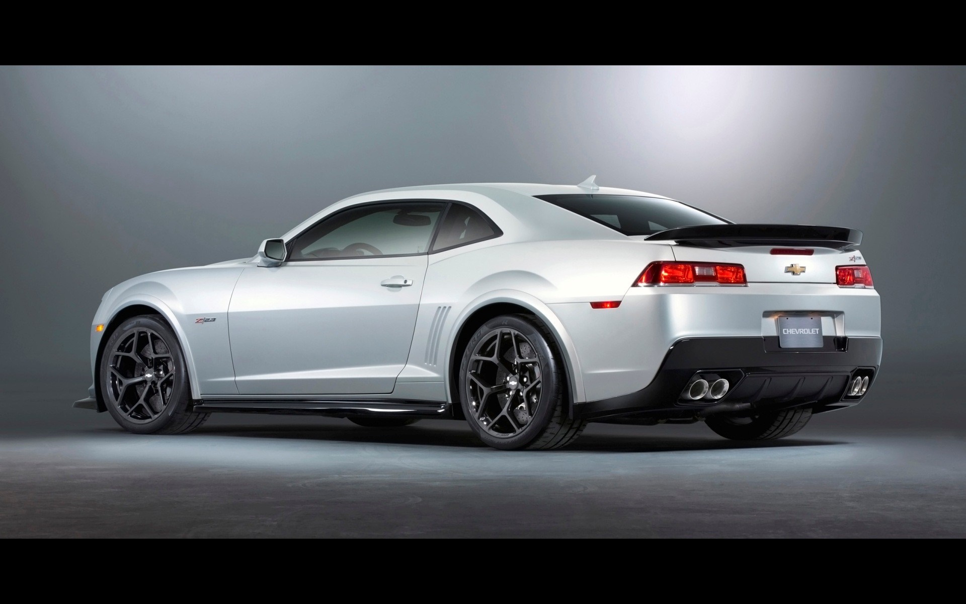 Silver Chevrolet Camaro Z28 Coupe Rear View HD Wallpaper