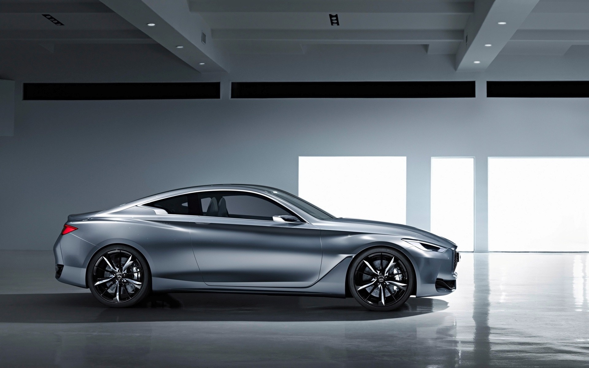 Infiniti Q60 concept car in a studio setting HD Wallpaper