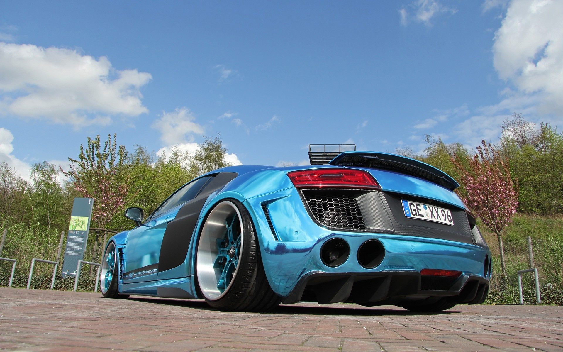Blue Audi R8 V10 by xXx Performance HD Wallpaper