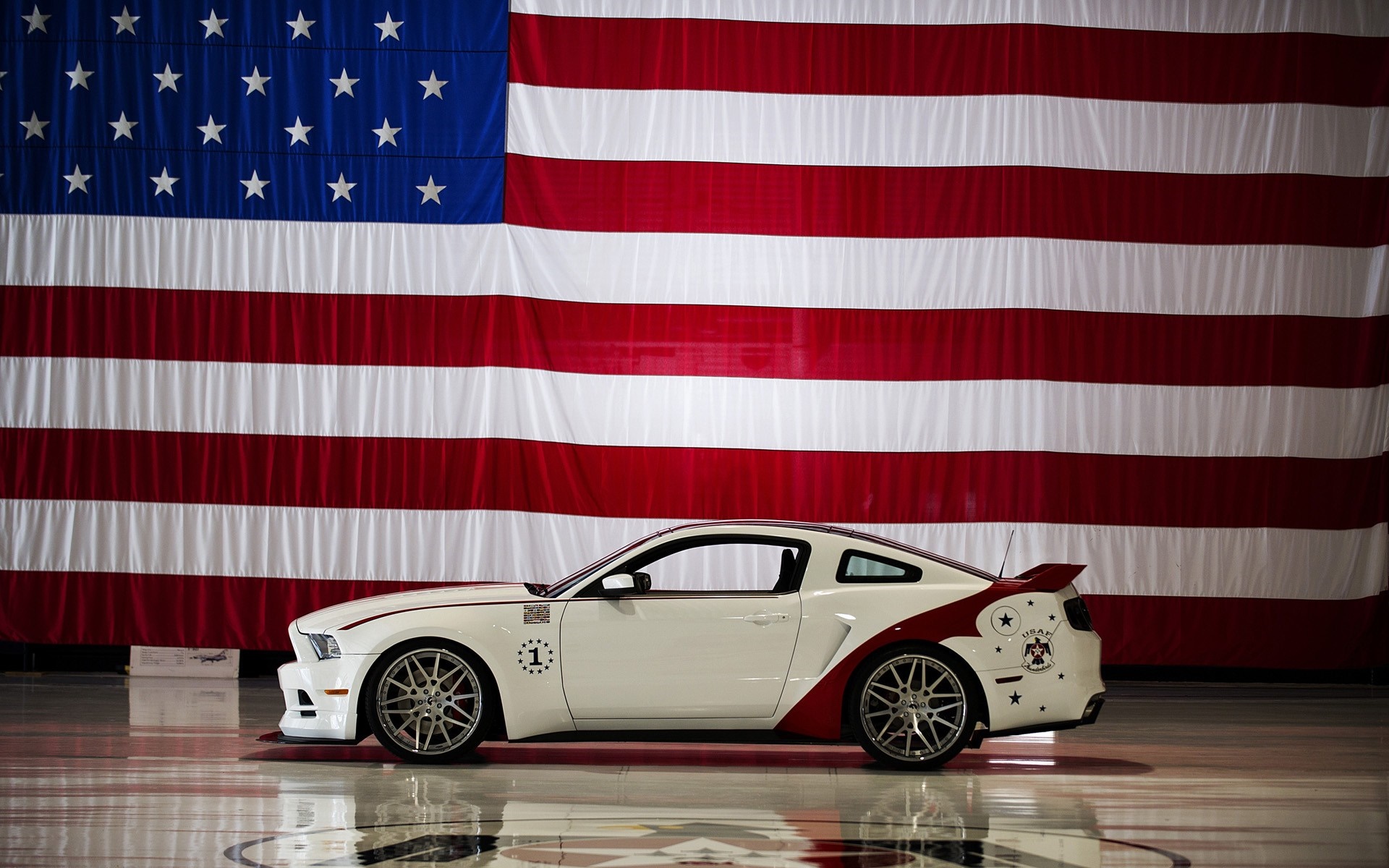 Ford Mustang GT US AirForce Edition Side View HD Wallpaper