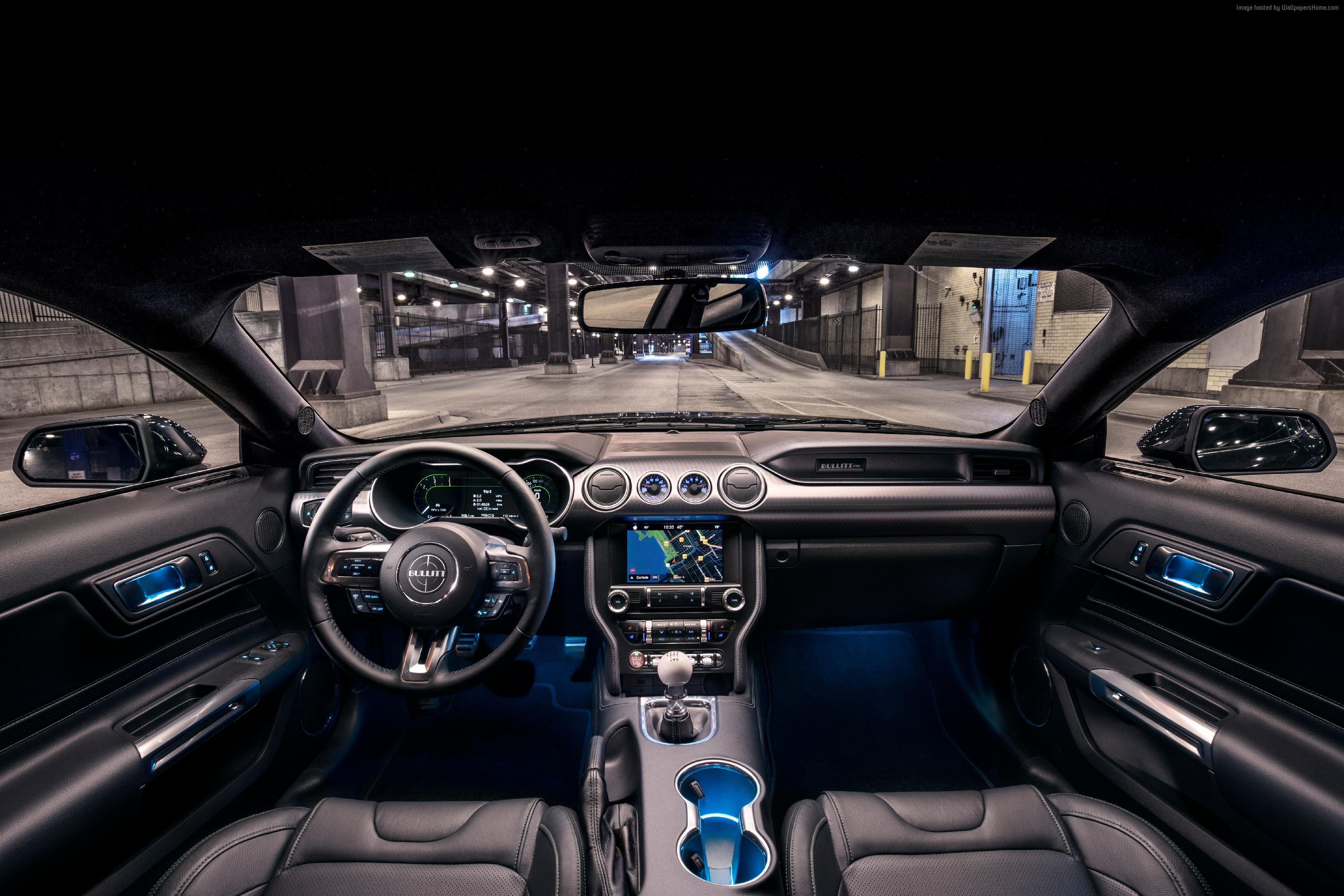 Ford Mustang Bullitt interior 4K HD Wallpaper