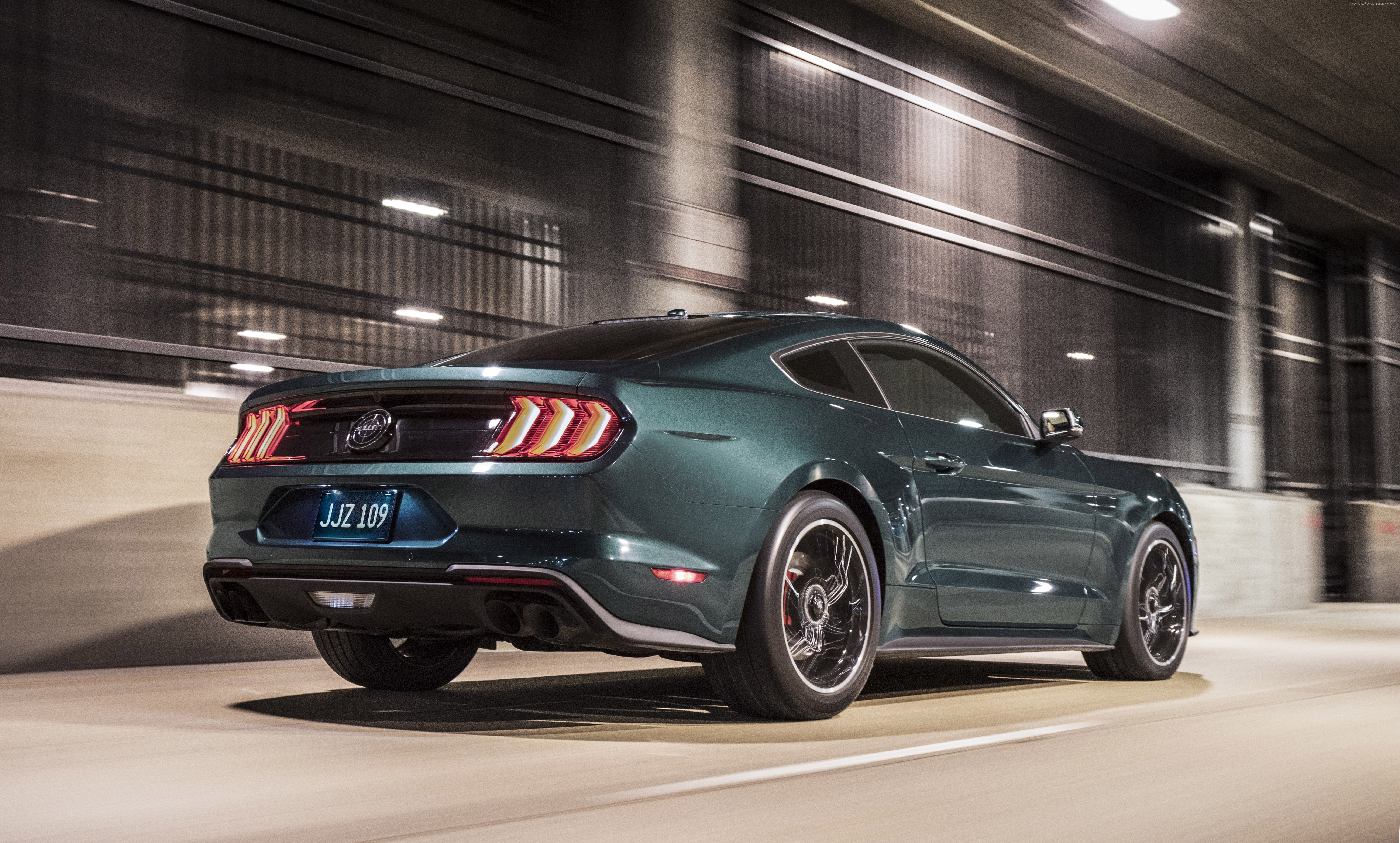 Ford Mustang Bullitt driving in a tunnel HD Wallpaper