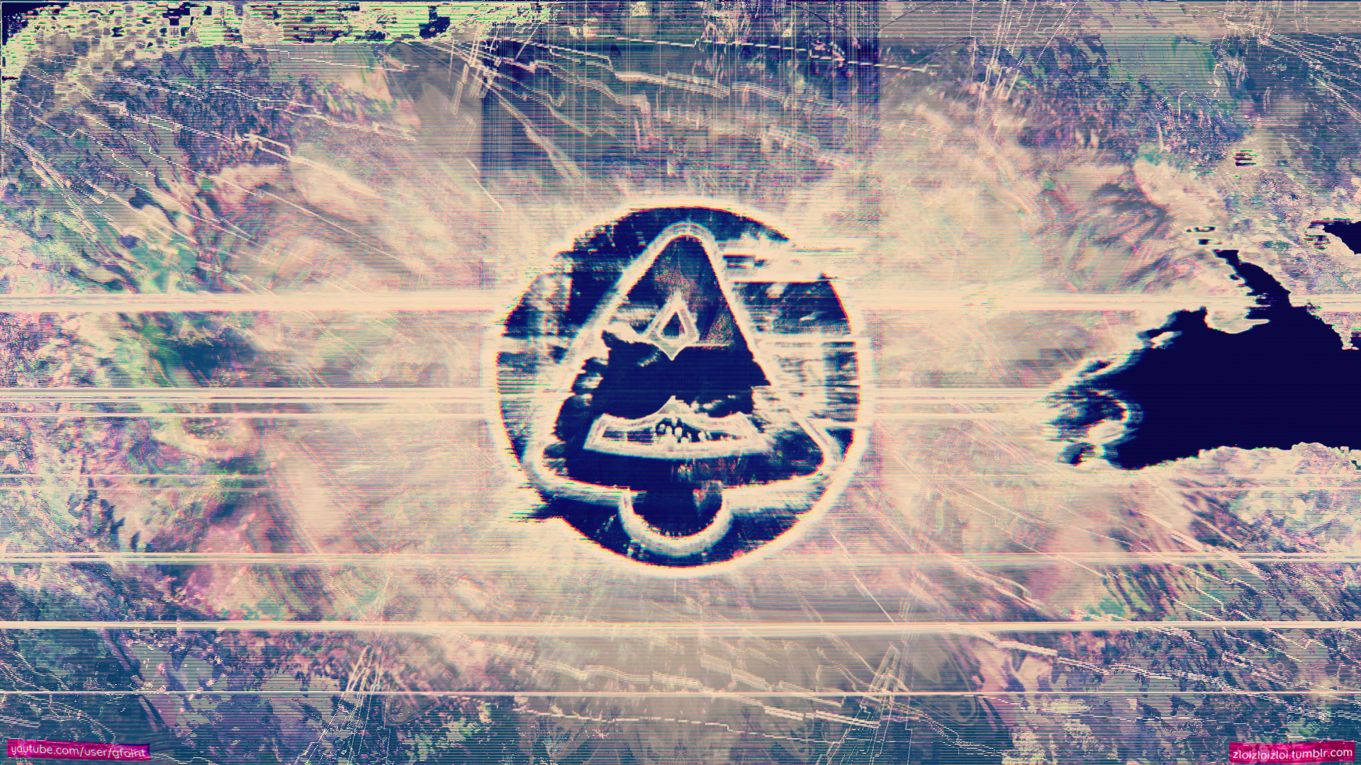 Glitch art abstract Earth poster HD Wallpaper