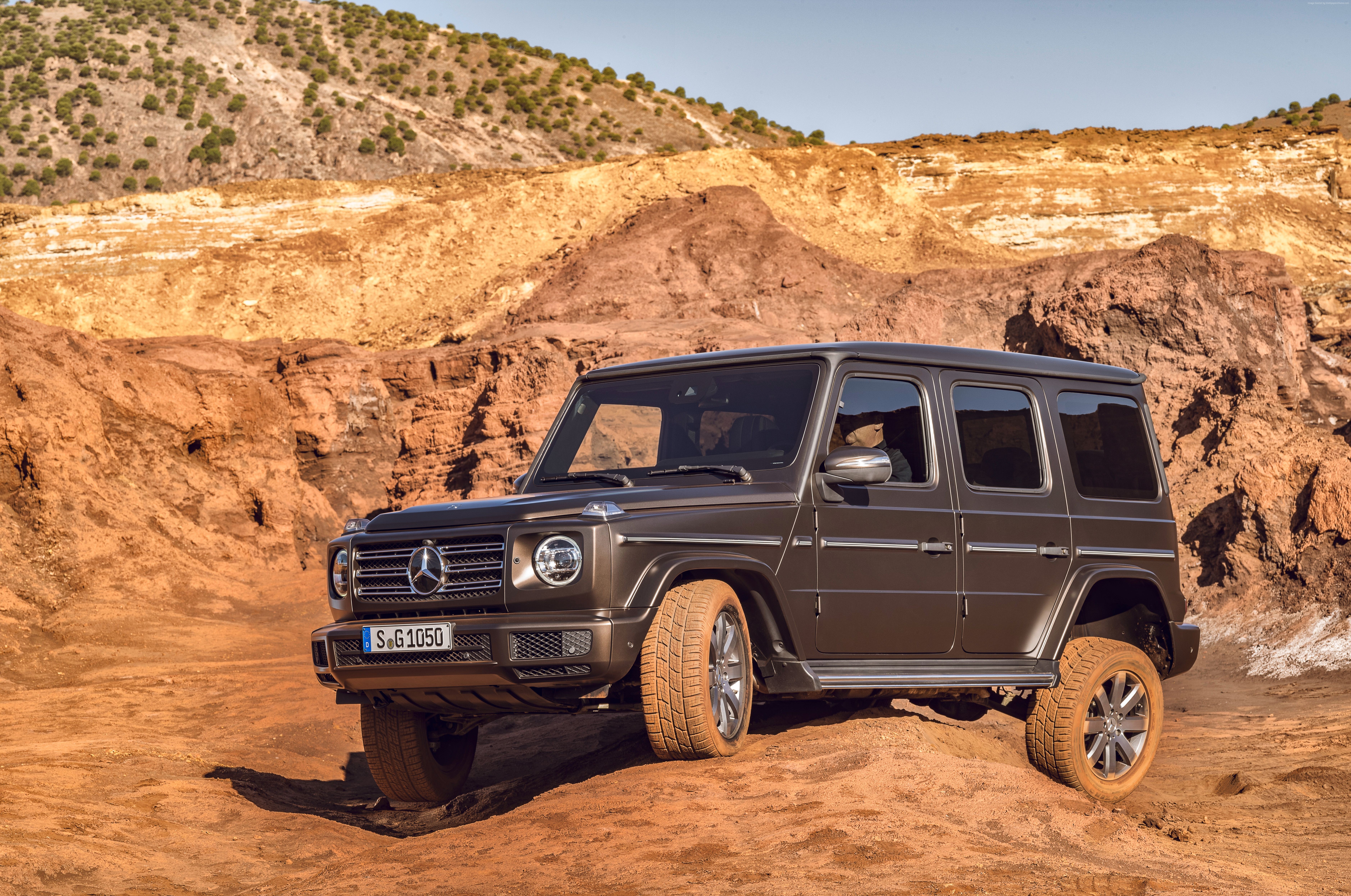 2018 Mercedes-Benz G-Class in a desert quarry HD Wallpaper