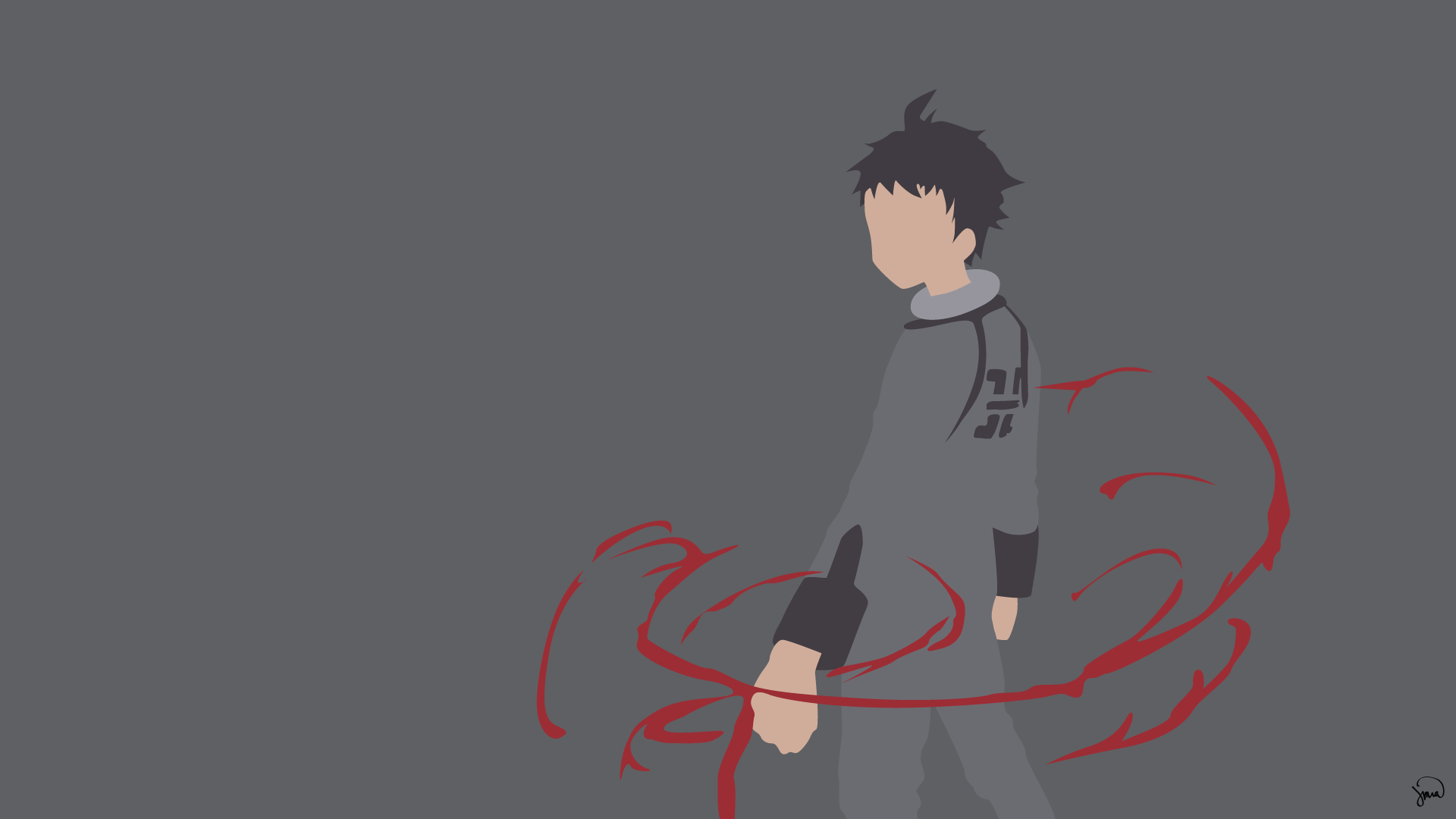 Ganta from Deadman Wonderland with red energy HD Wallpaper