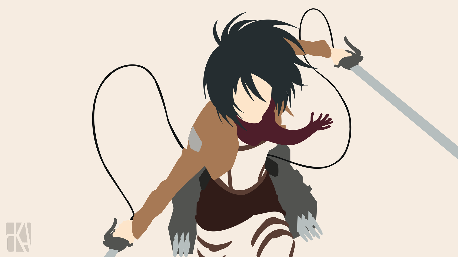 Mikasa Ackerman from Shingeki no Kyojin HD Wallpaper