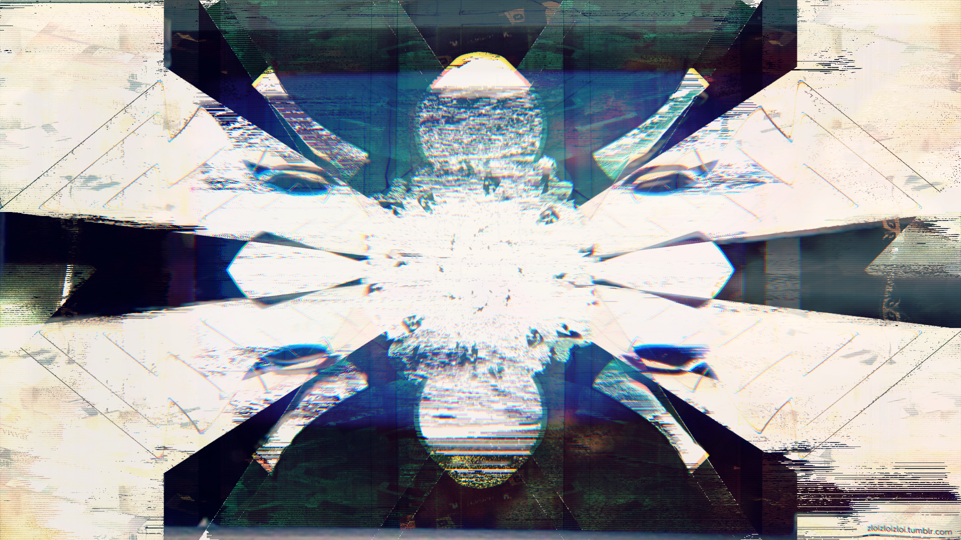 Abstract Glitch Art Reflection HD Wallpaper