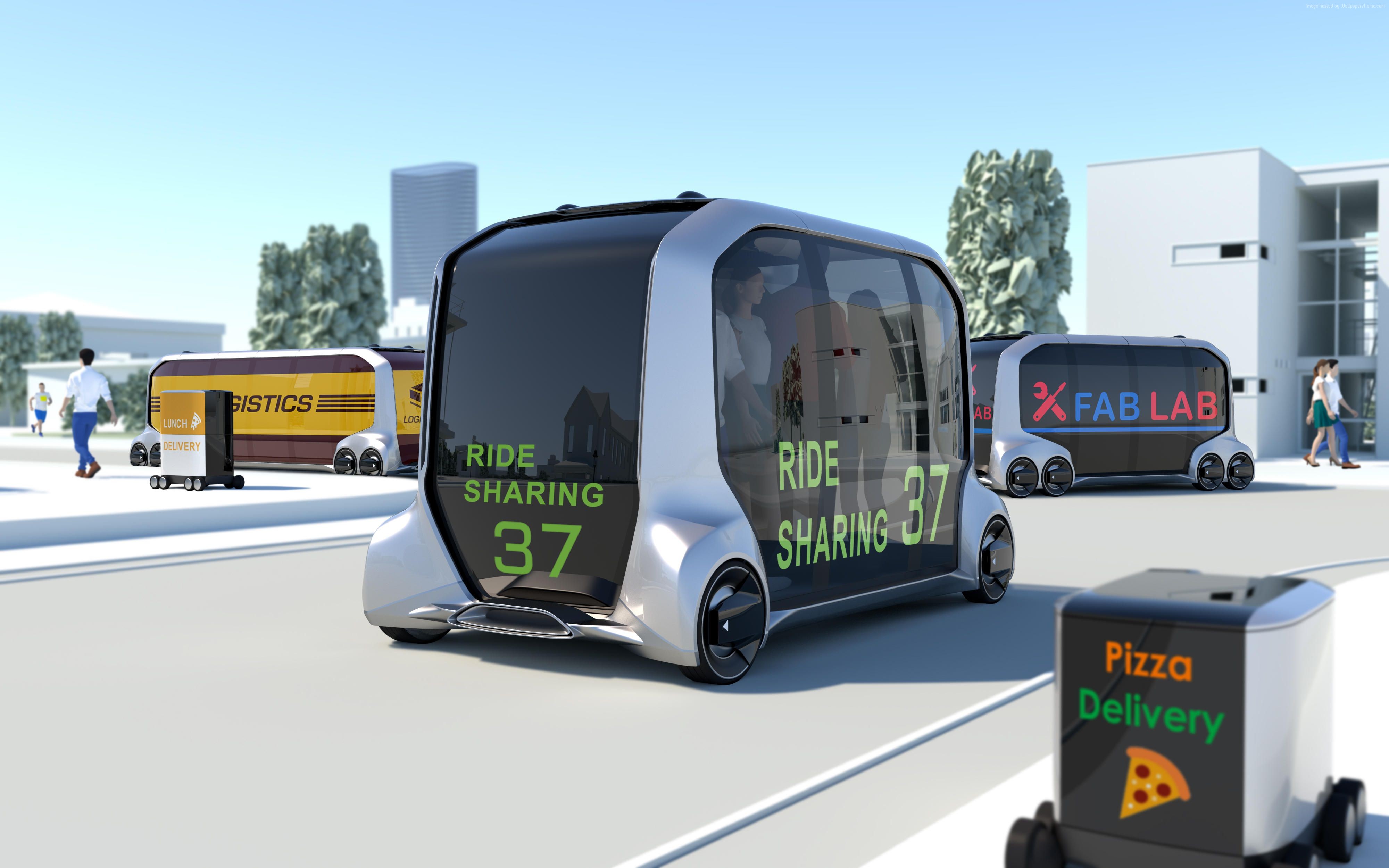 Toyota E-Palette Concept Vehicles at CES 2018 HD Wallpaper
