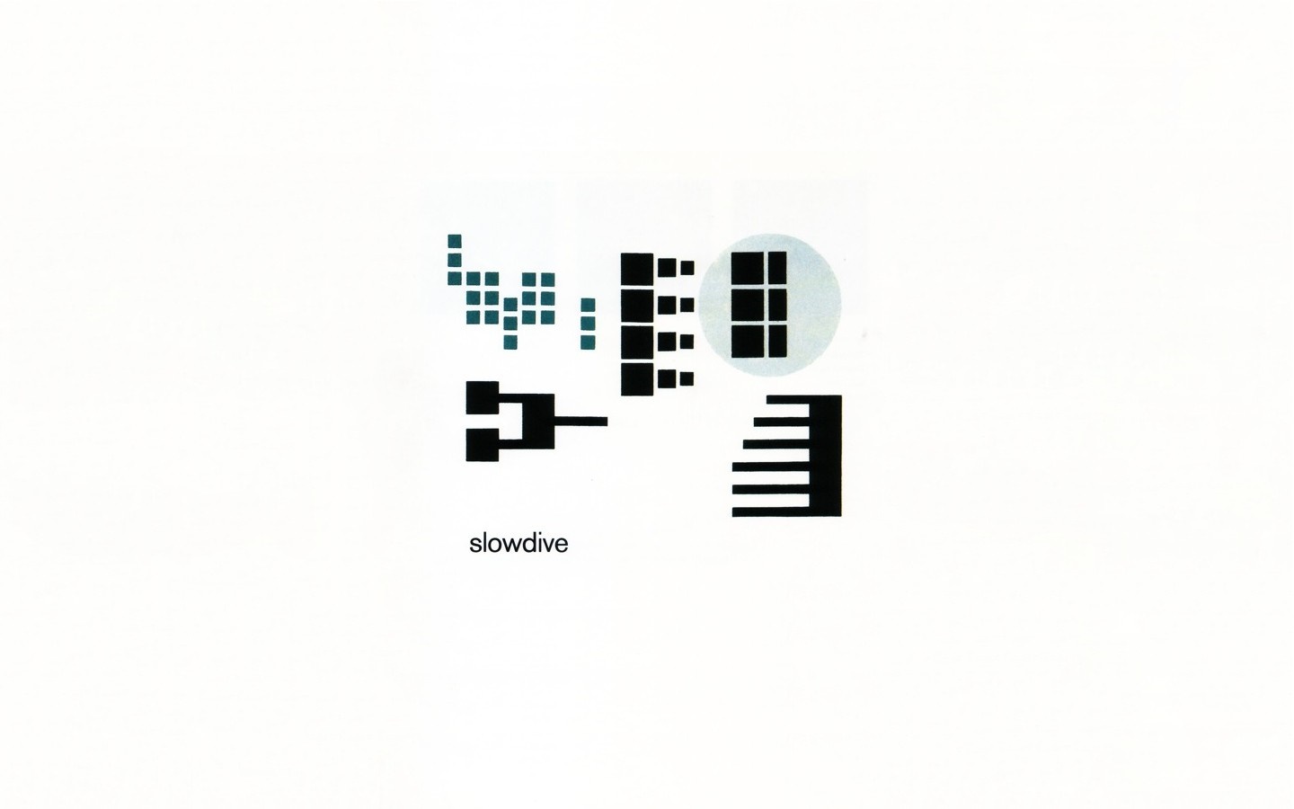 Slowdive logo with abstract shapes HD Wallpaper