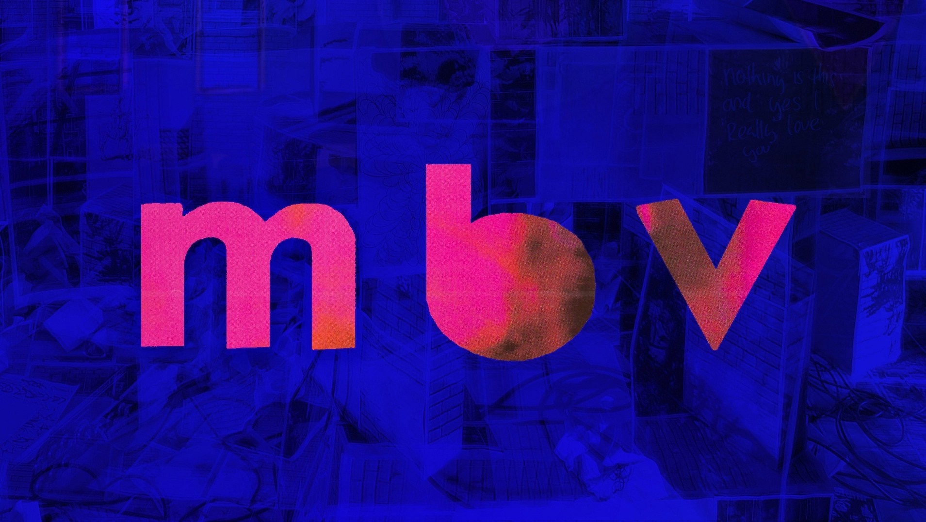 mbv logo on blue background HD Wallpaper