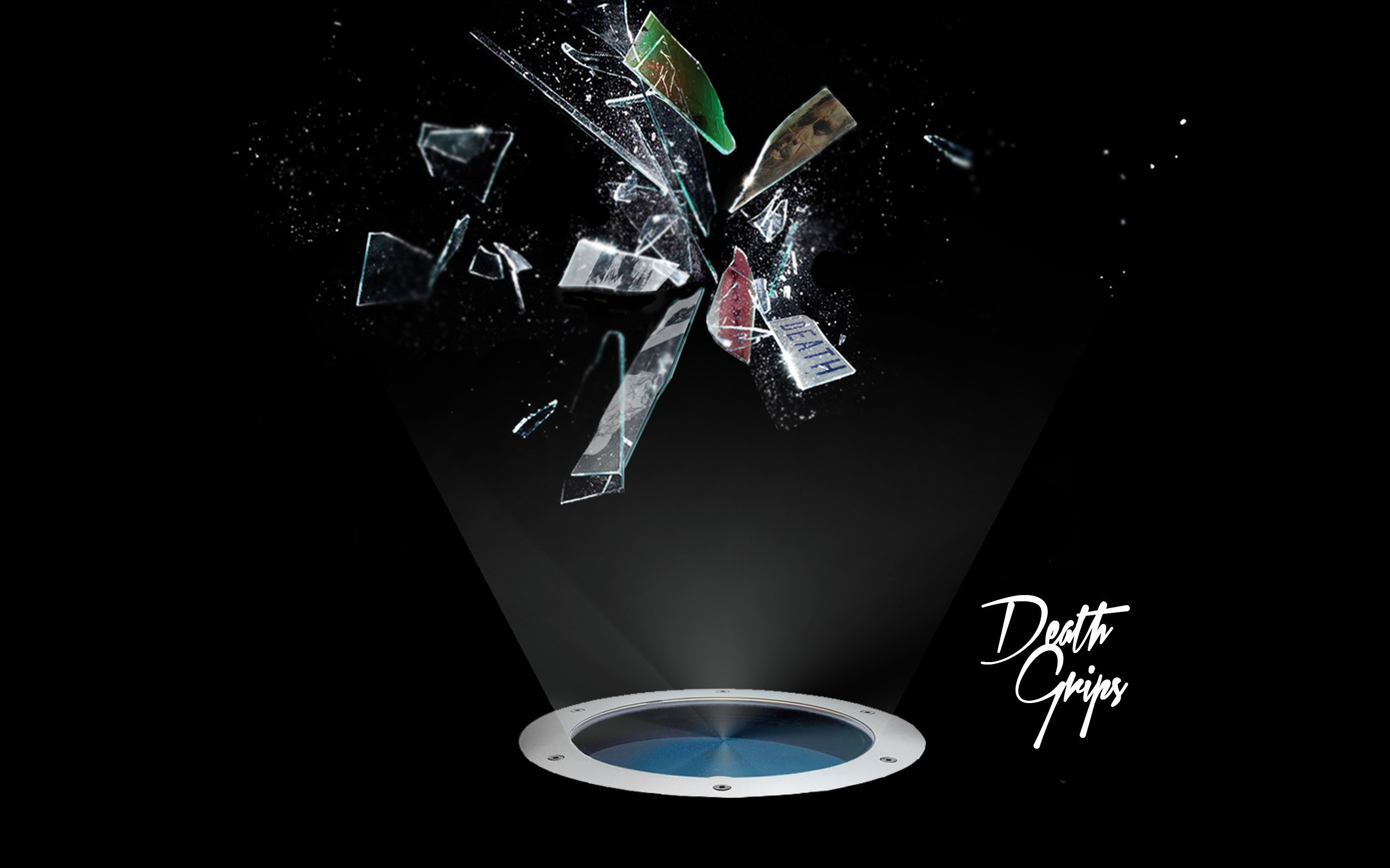 Death Grips shattered glass illustration HD Wallpaper