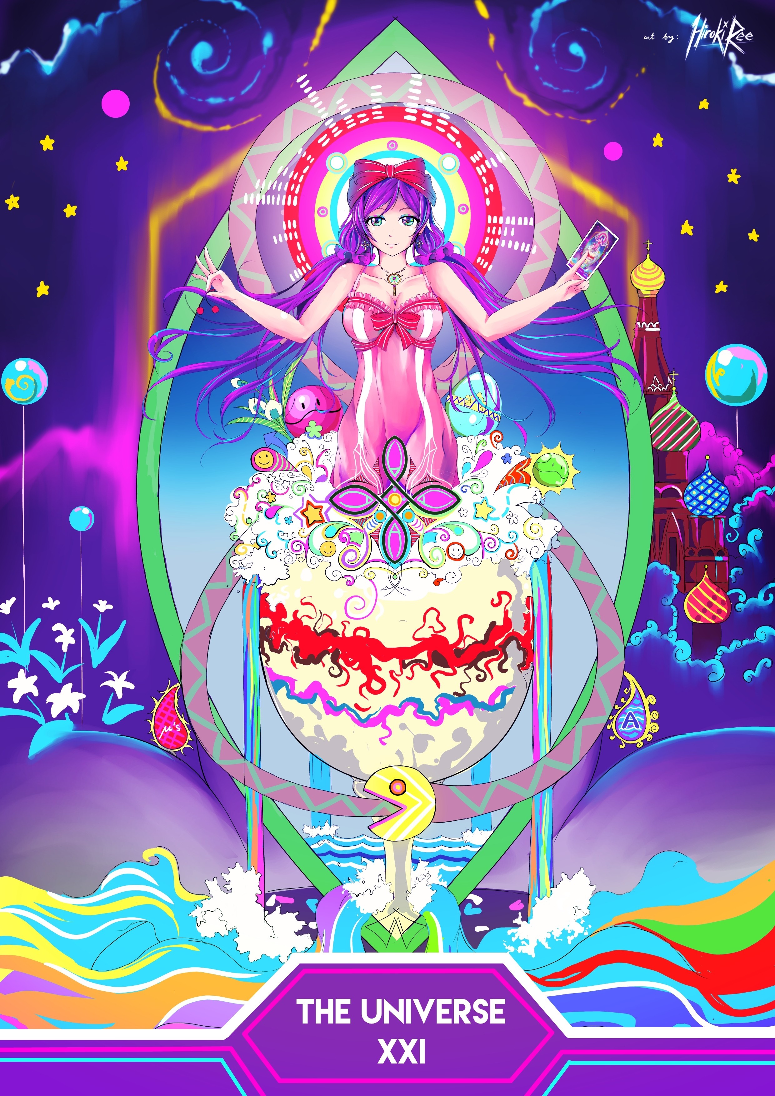 Toujou Nozomi from Love Live! The Universe Tarot Card HD Wallpaper