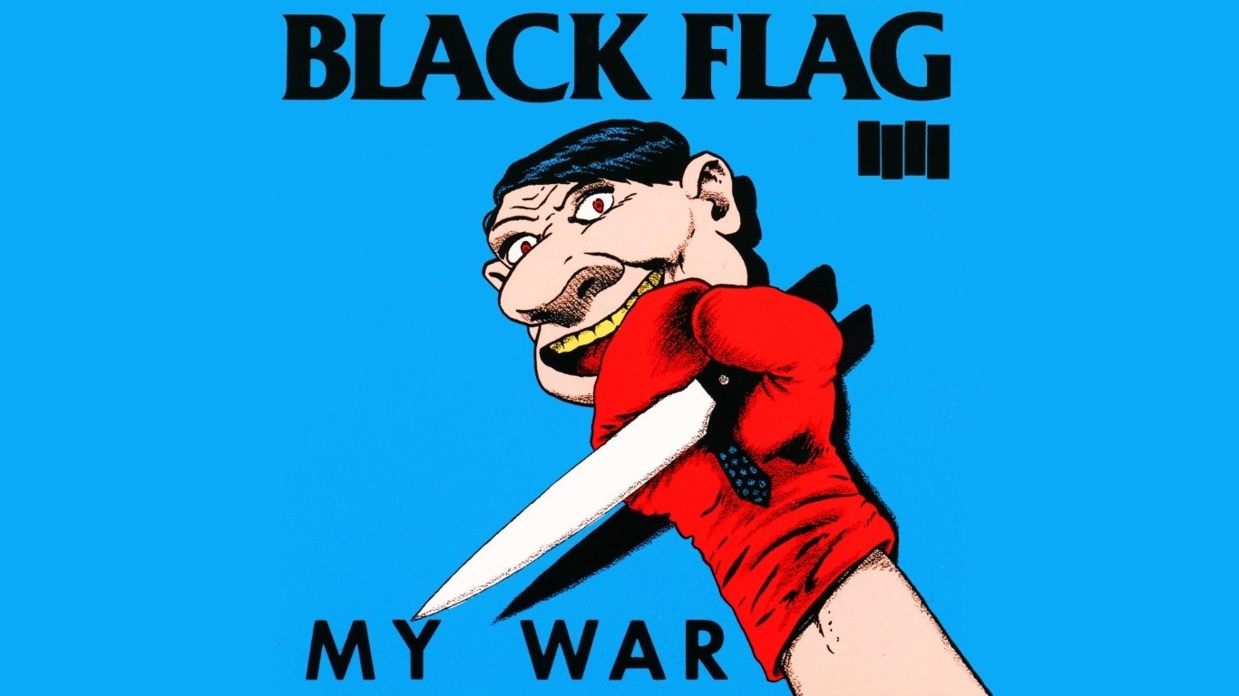 Black Flag My War album cover illustration HD Wallpaper