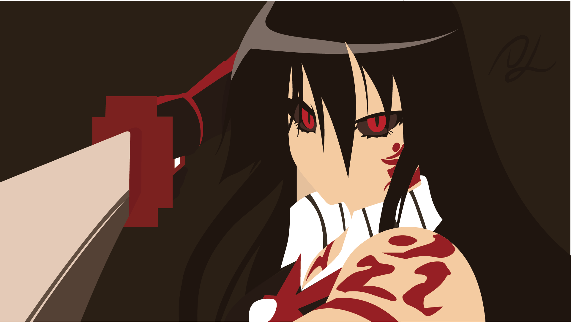 Akame from Akame ga Kill holding a sword HD Wallpaper