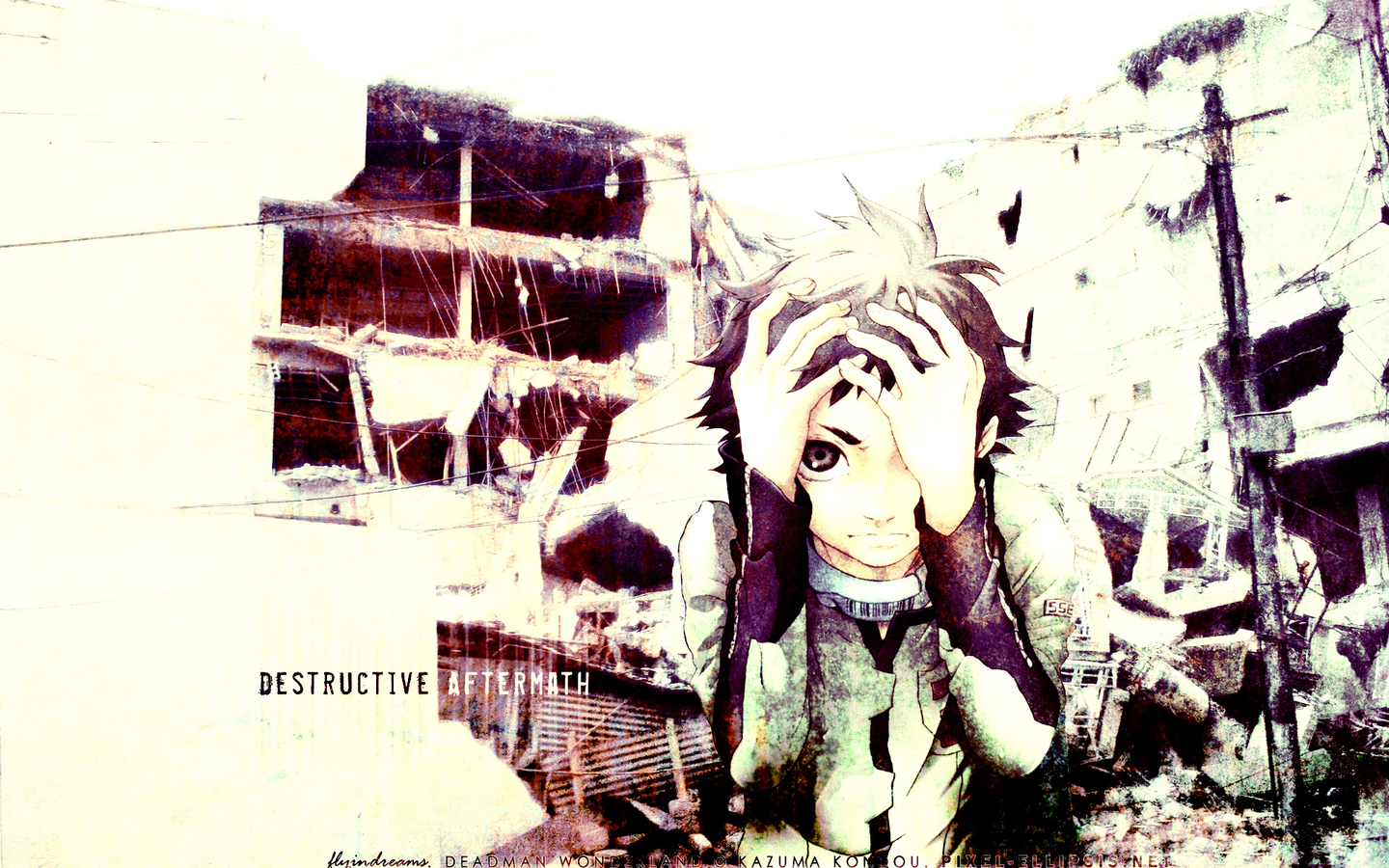 Ganta from Deadman Wonderland in a Destructive Aftermath HD Wallpaper