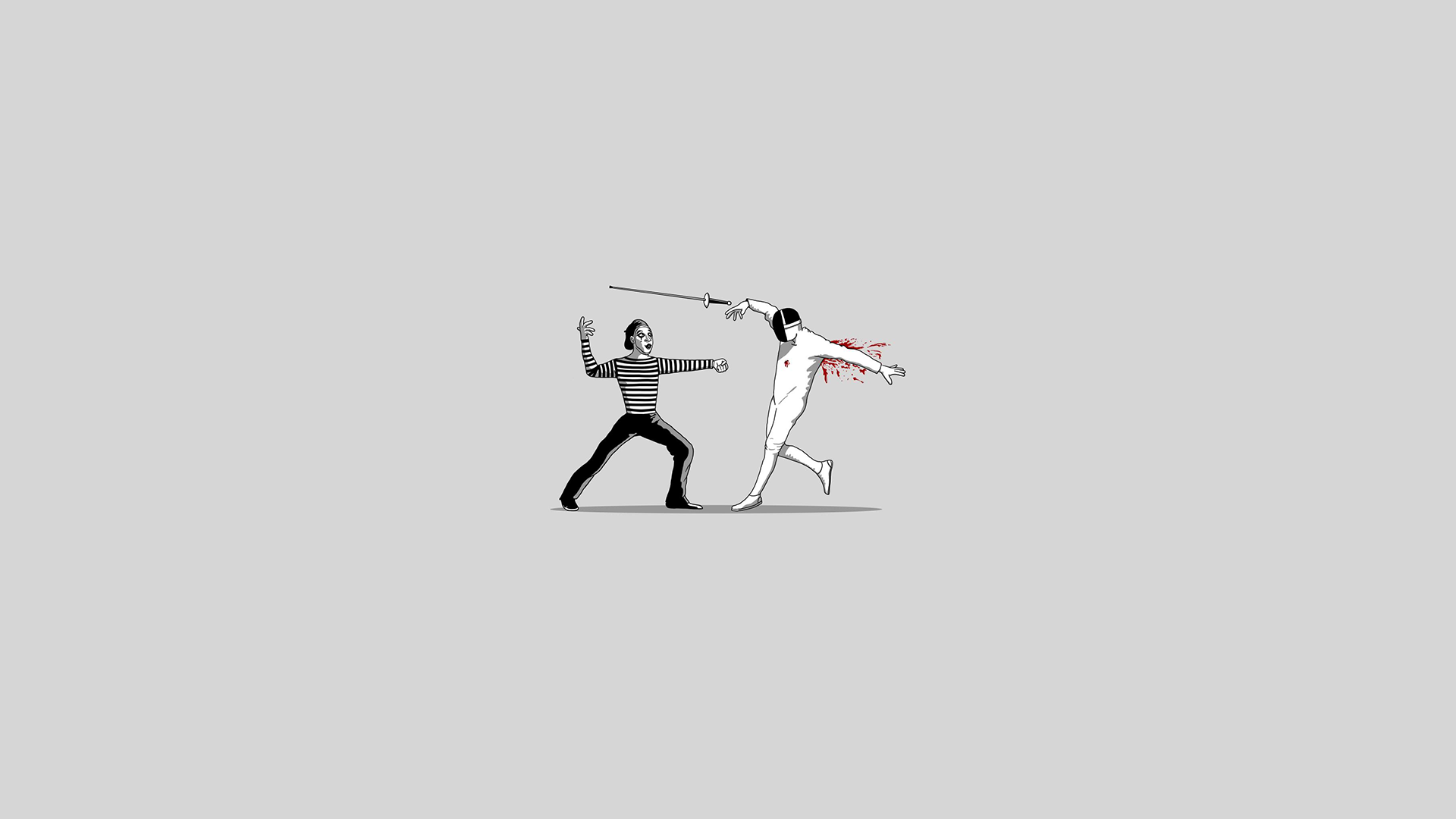 Mime fighting a fencer HD Wallpaper