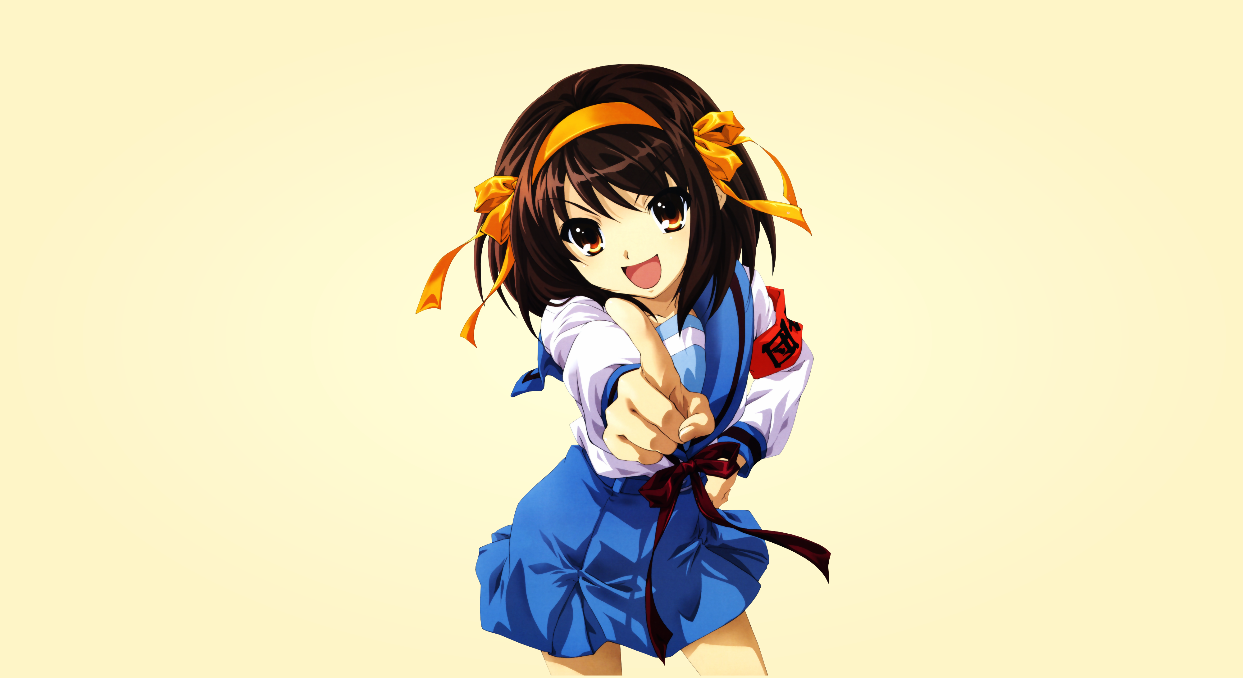 Haruhi Suzumiya from The Melancholy of Haruhi Suzumiya HD Wallpaper