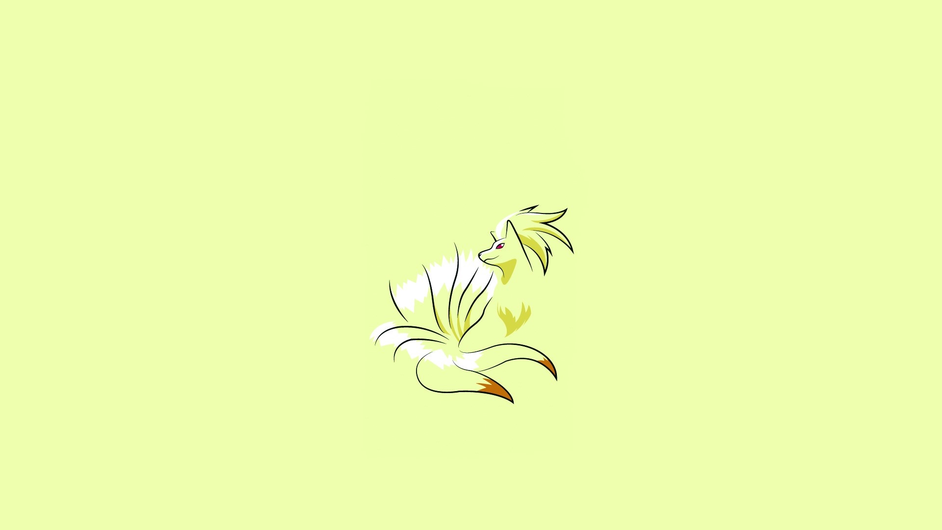 Illustration of Ninetales from Pokemon HD Wallpaper