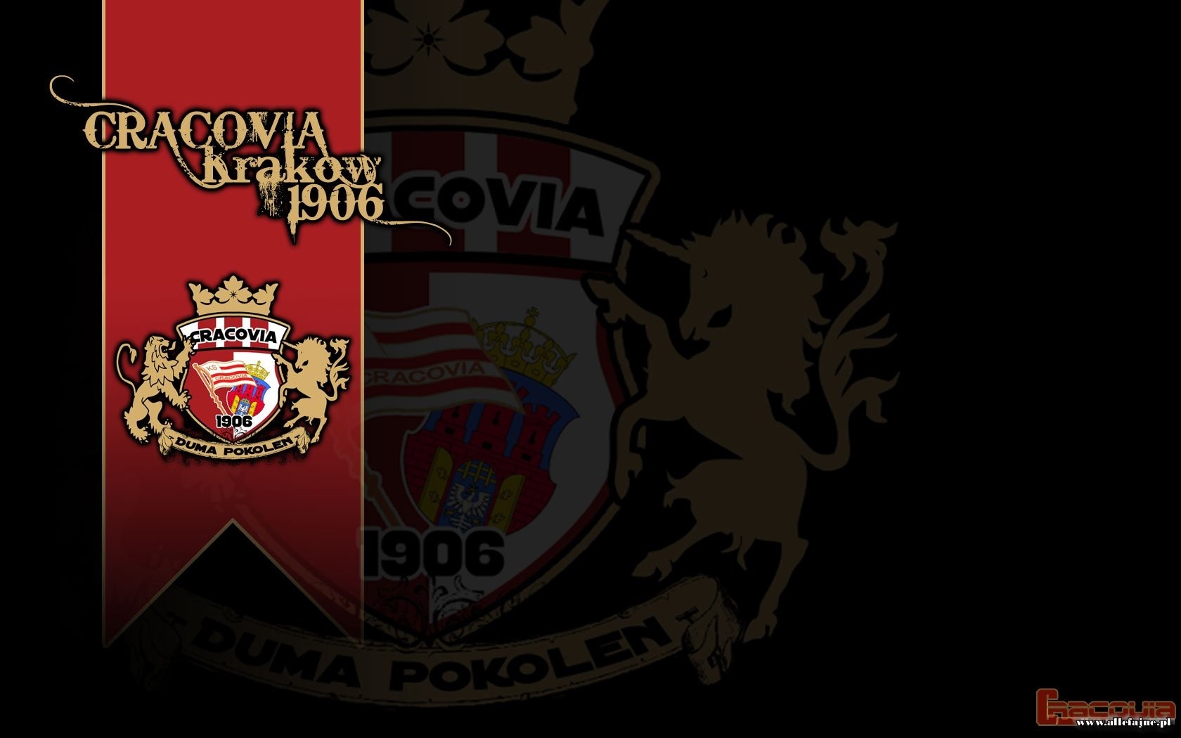 Cracovia Krakow 1906 logo and crest HD Wallpaper