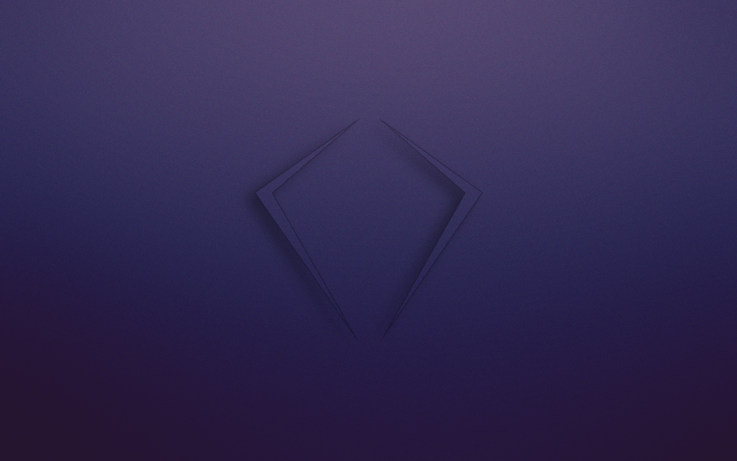 Minimalist purple diamond shape with shadow HD Wallpaper