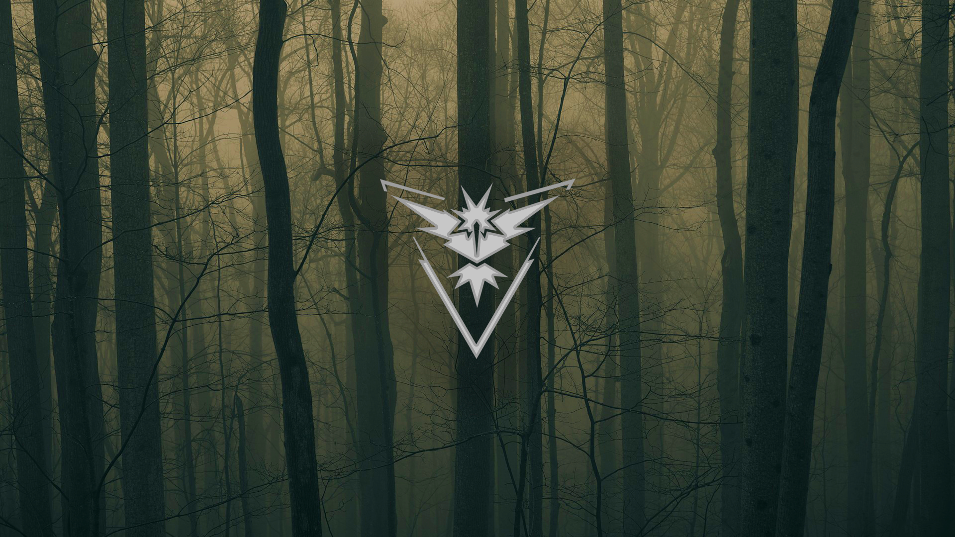Team Instinct logo in a dark forest HD Wallpaper