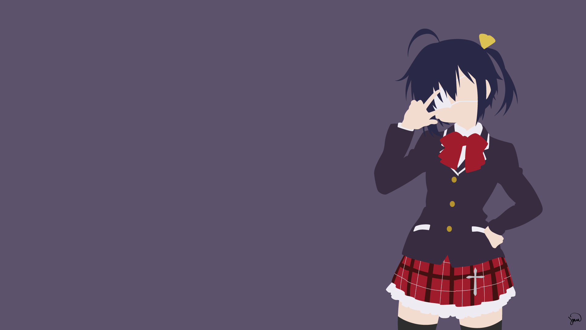 Takanashi Rikka from Chuunibyou demo Koi ga Shitai illustration HD Wallpaper