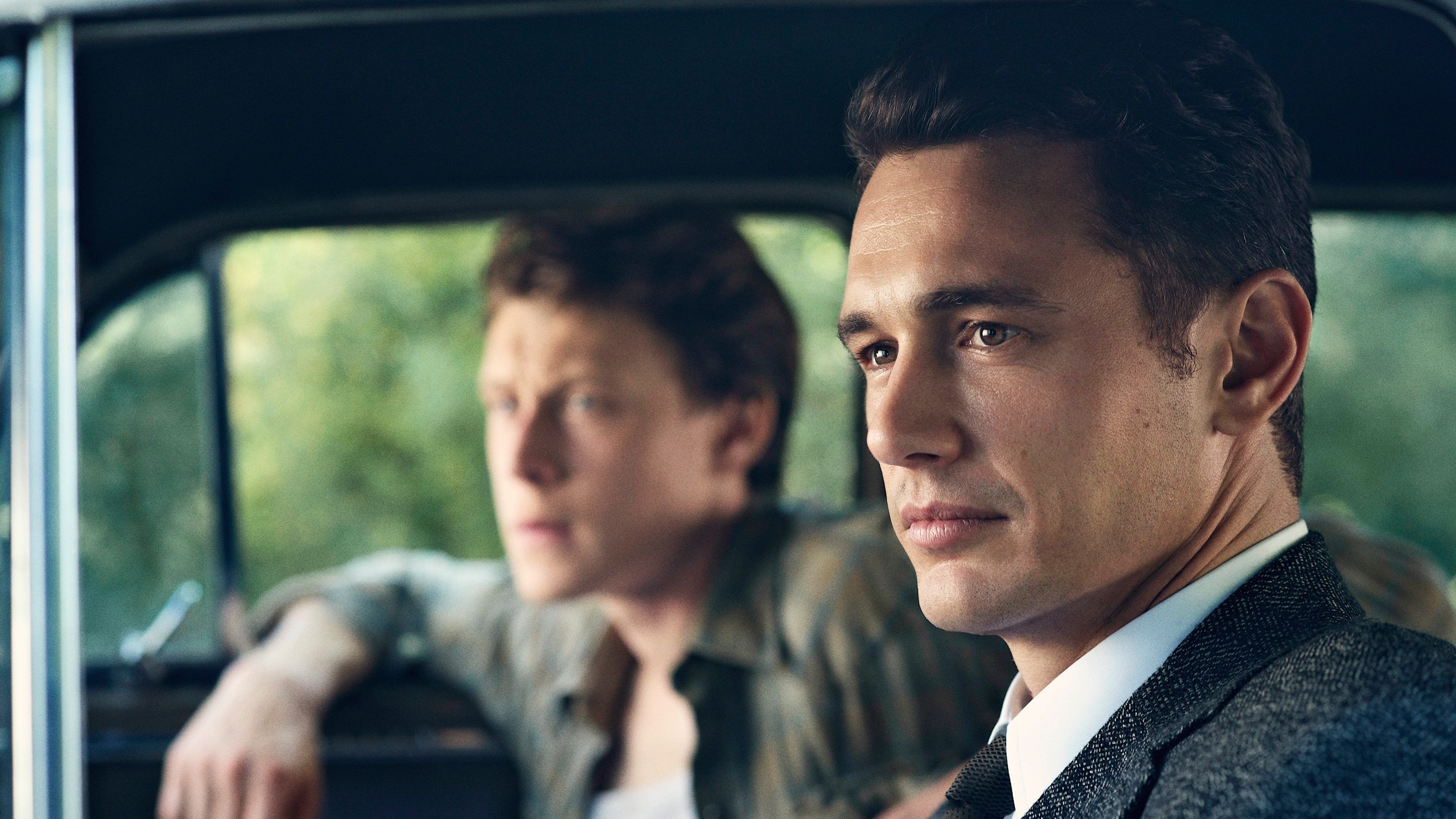 James Franco and another man in a car HD Wallpaper