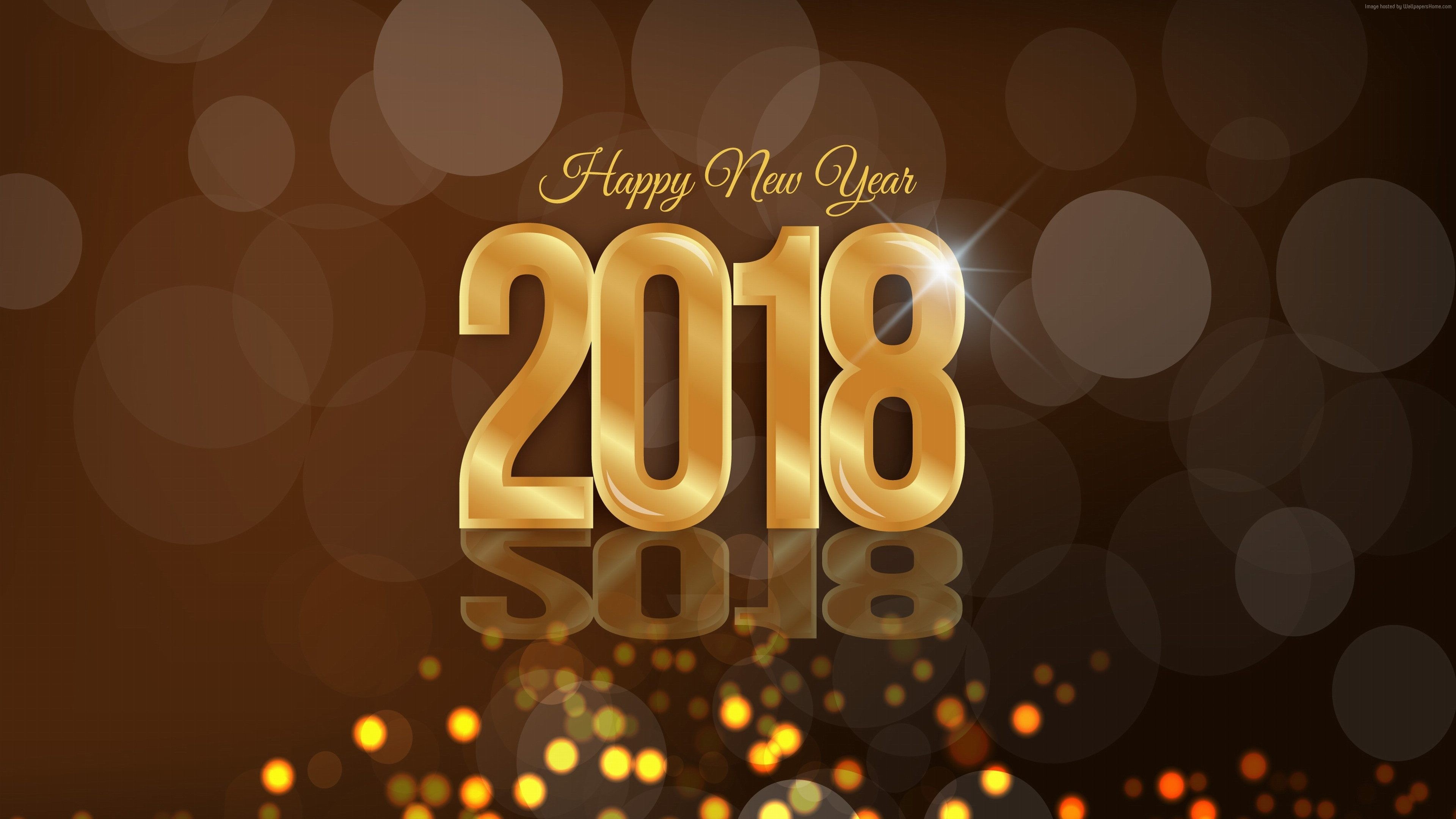 Happy New Year 2018 4K HD Wallpaper