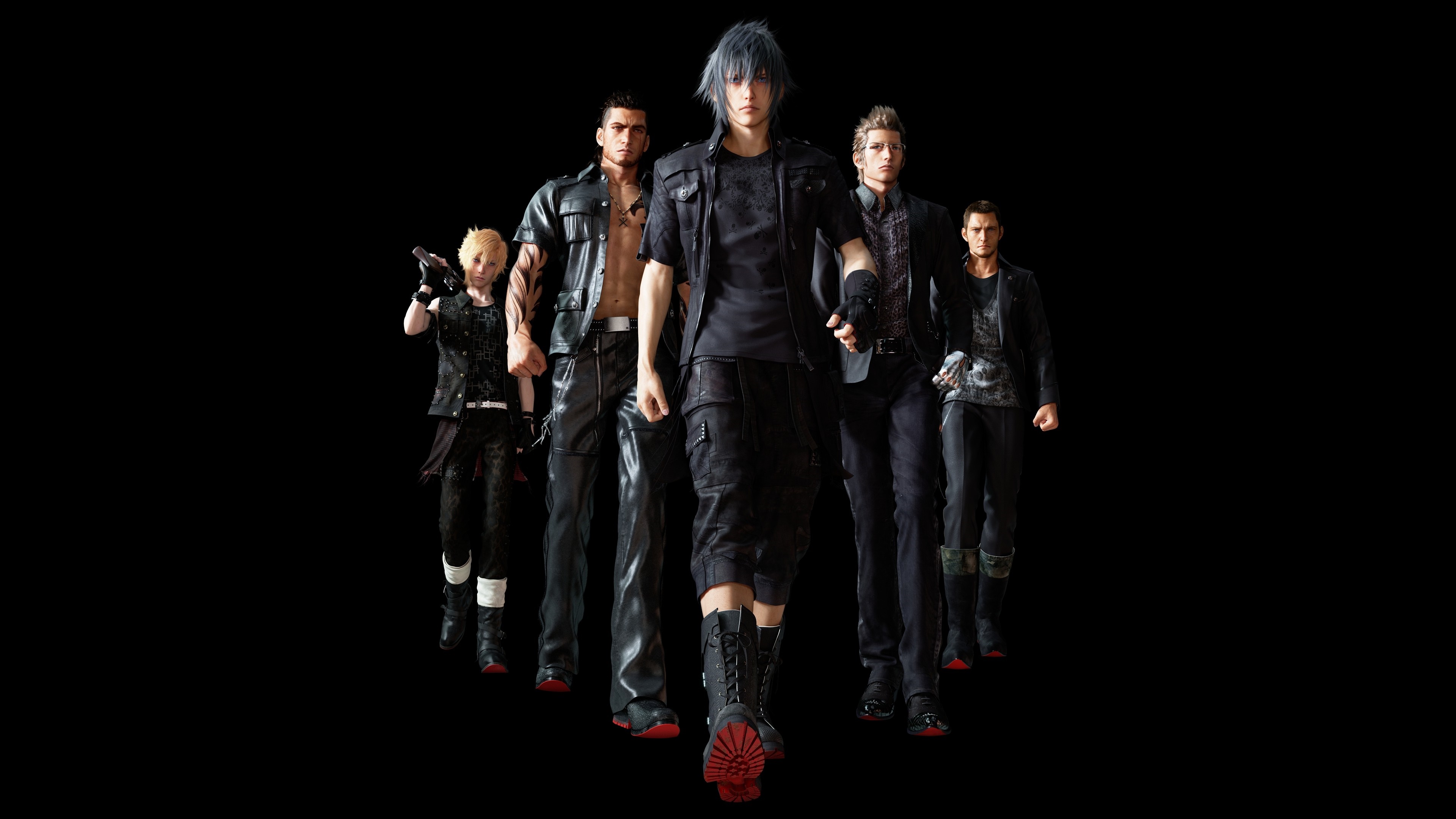 Final Fantasy XV characters posing HD Wallpaper